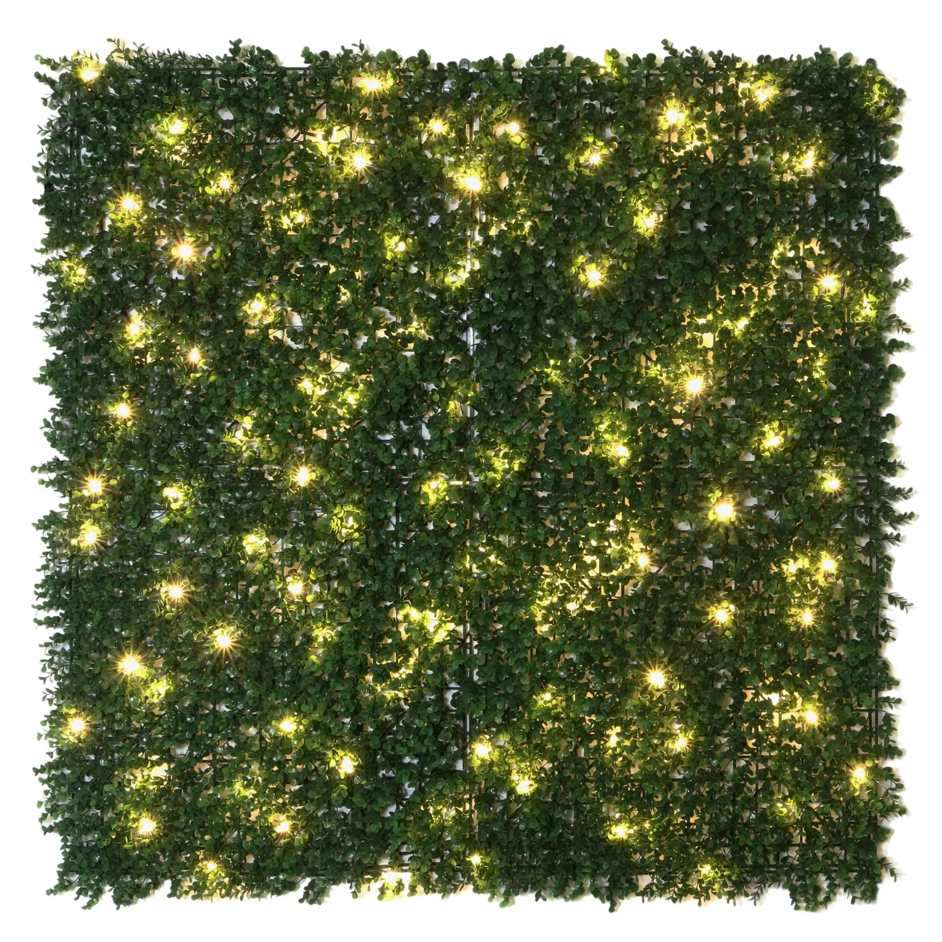 Creative Surfaces English Boxwood Artificial Hedge Wall Panel with Lights, 1 pk. (40" x 40")