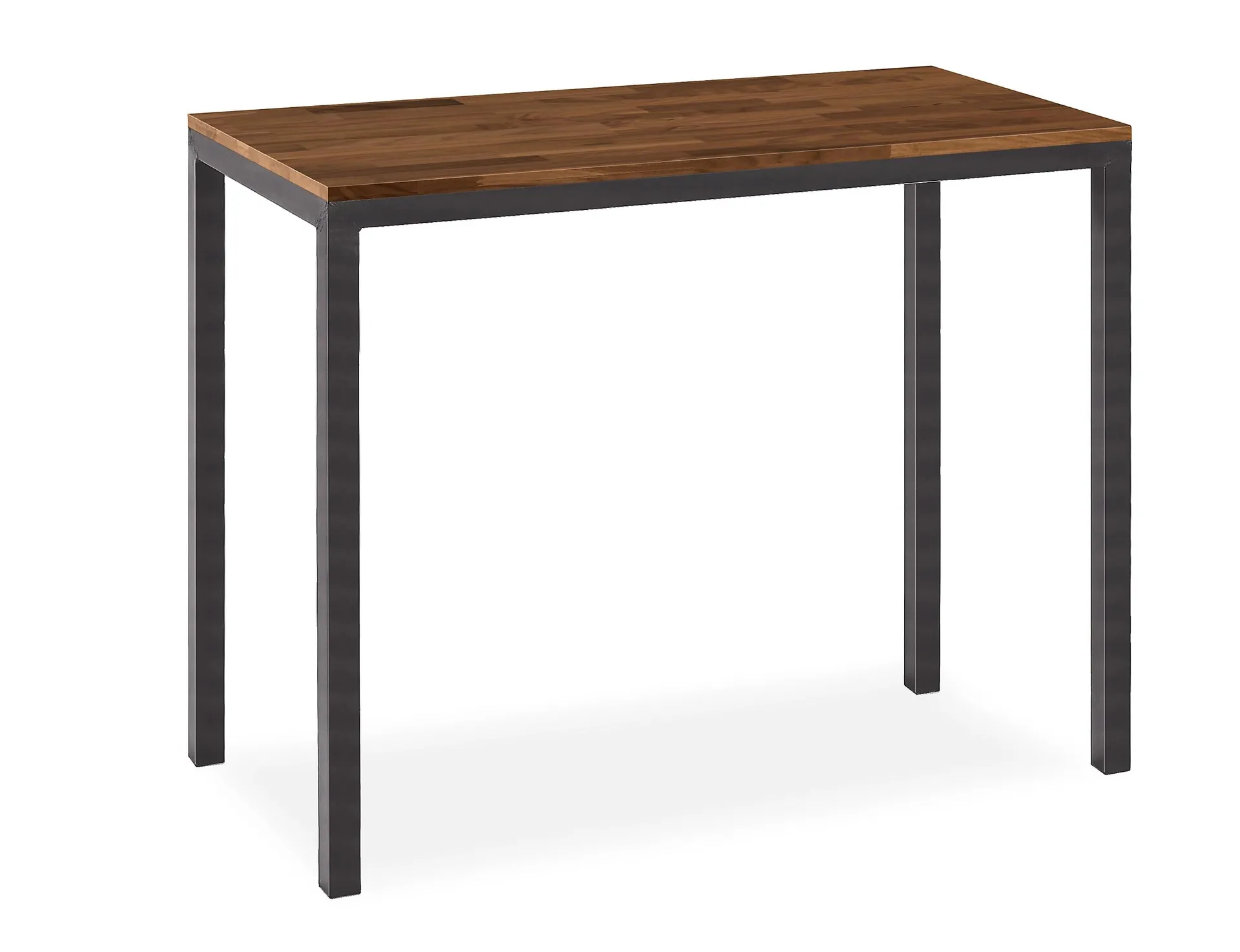 Parsons 36w 22d 29h Table in 1" Natural Steel with Walnut Butcherblock