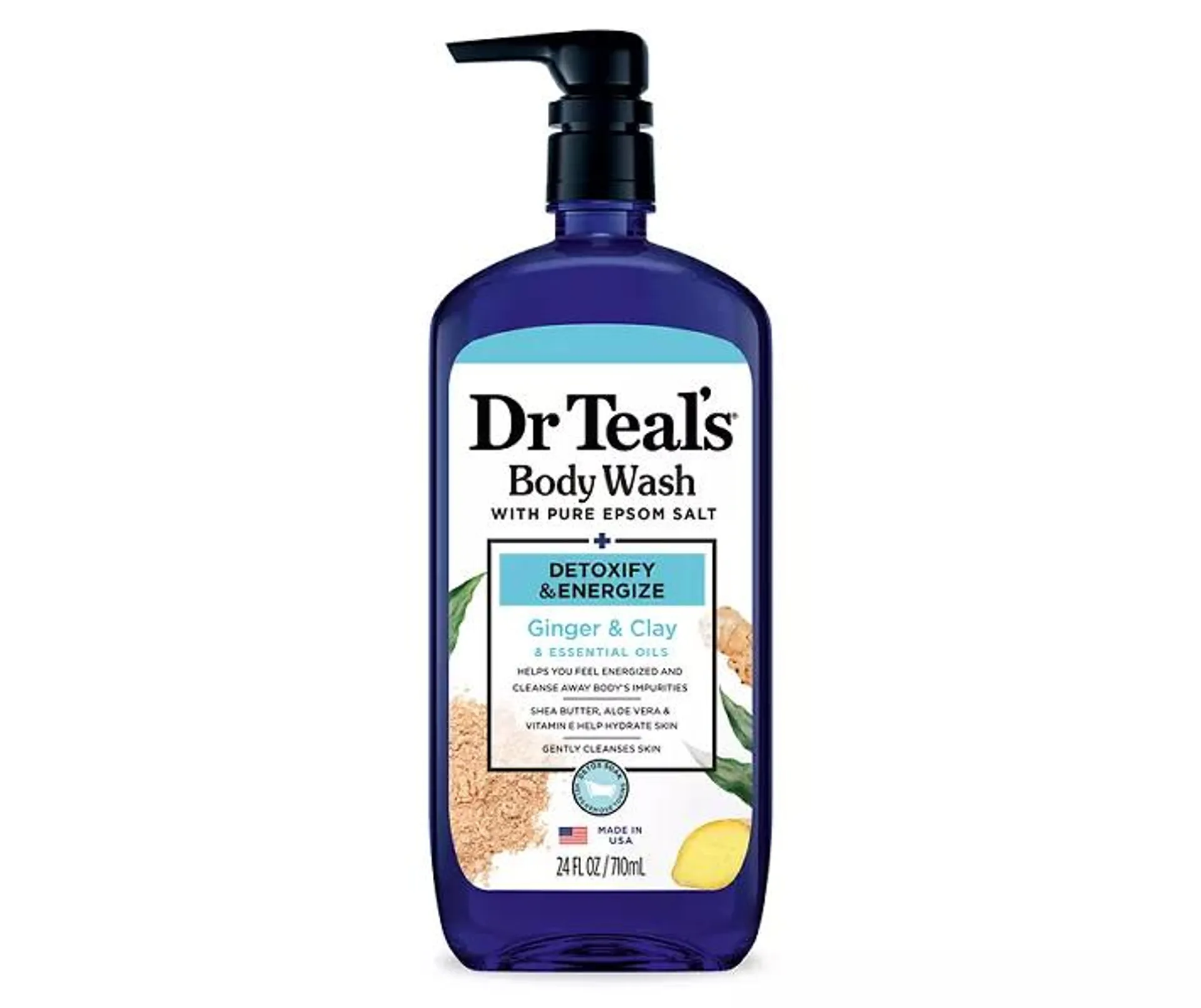 Detoxify & Energize with Ginger & Clay Body Wash, 24 Oz.