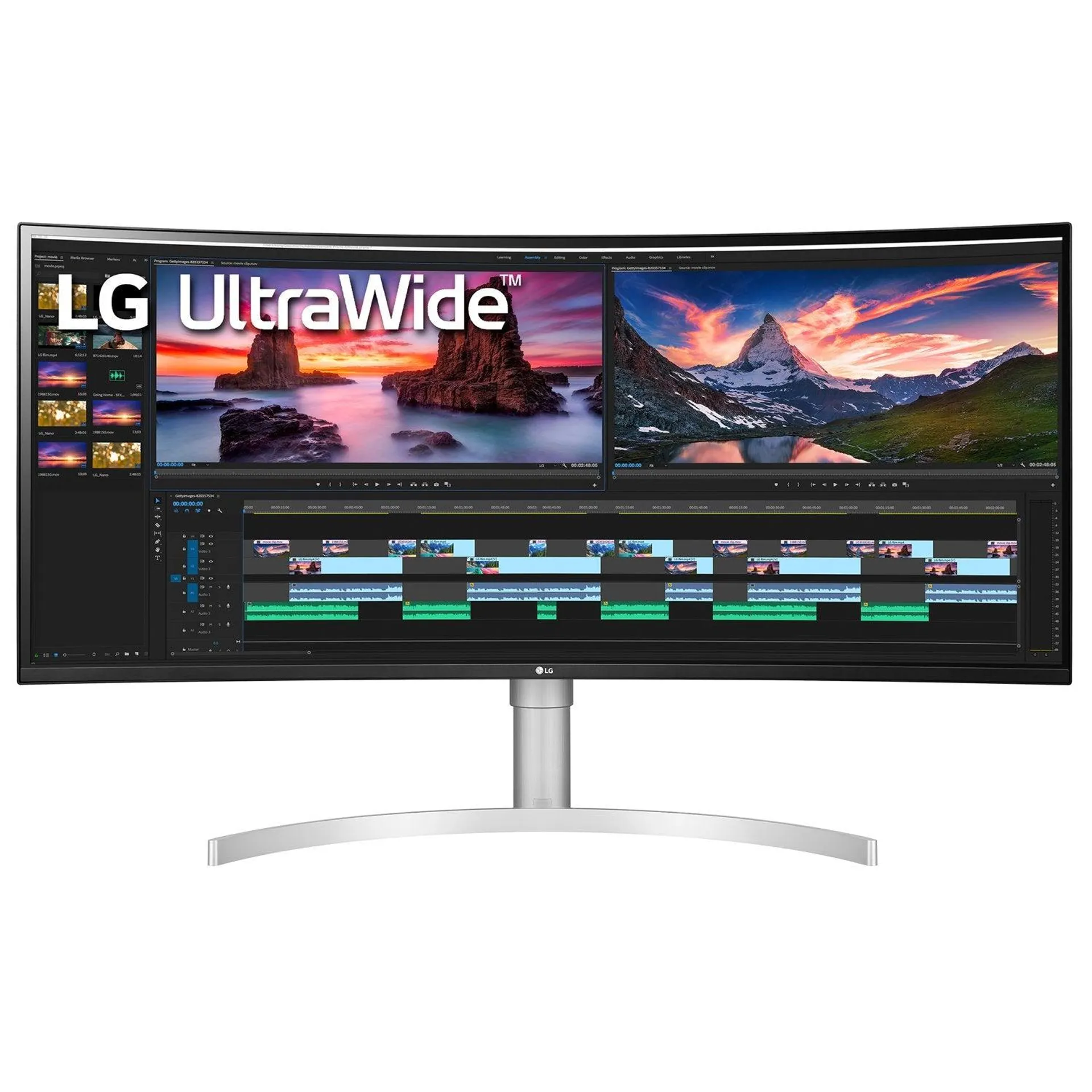 LG 38WN95C-W 38" UltraWide QHD+ IPS Curved Monitor, NVIDIA G-SYNC Compatible