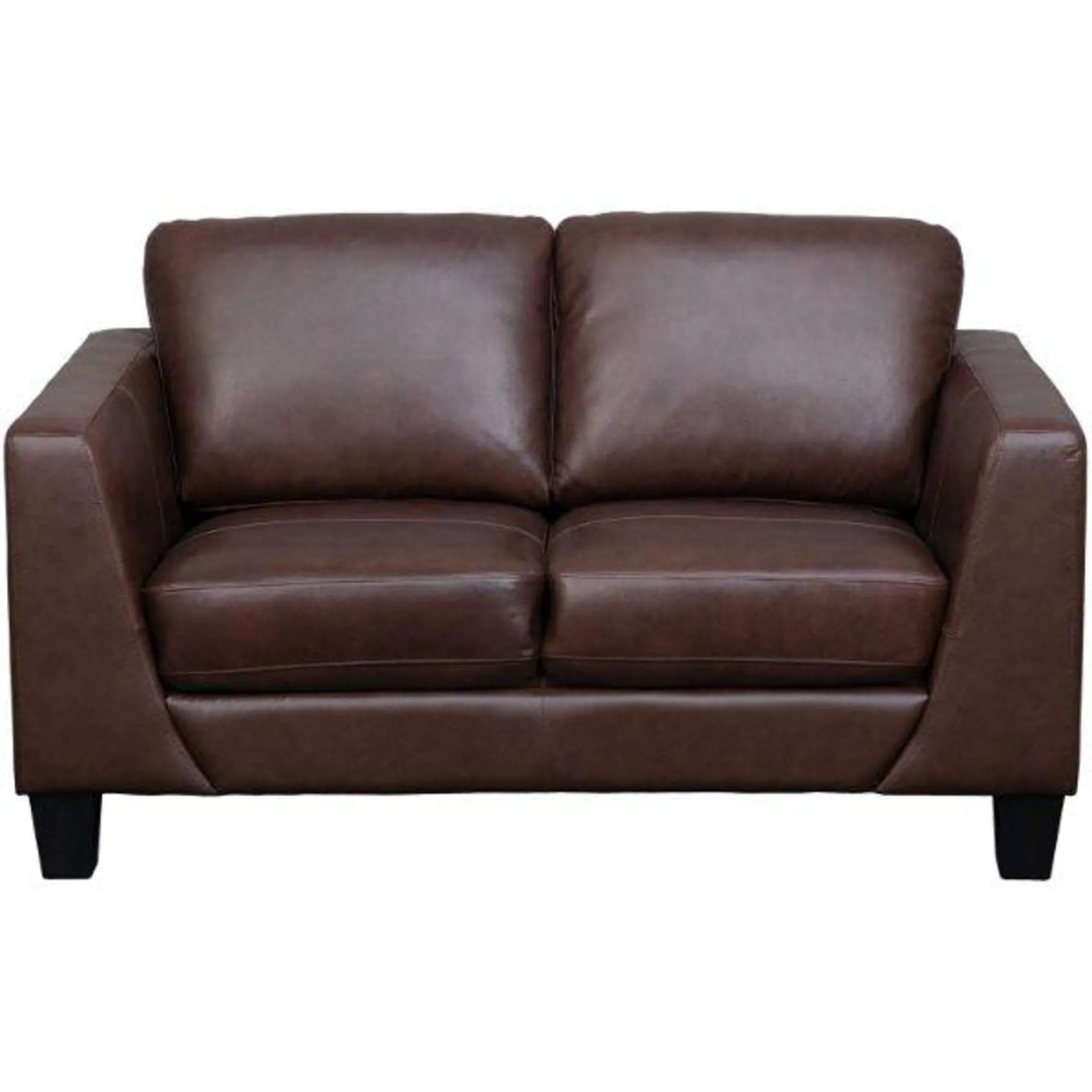 Kyra Brown Leather Loveseat