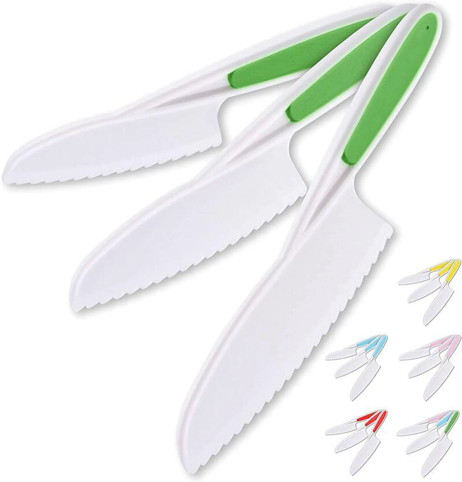 Knife Set for Children to Cook and Cut Fruits, Vegetables and Cakes