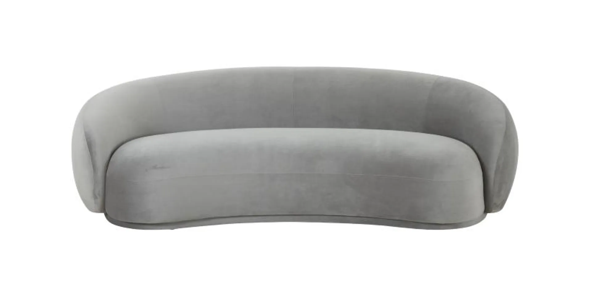 Urbana Light Grey Velvet Sofa