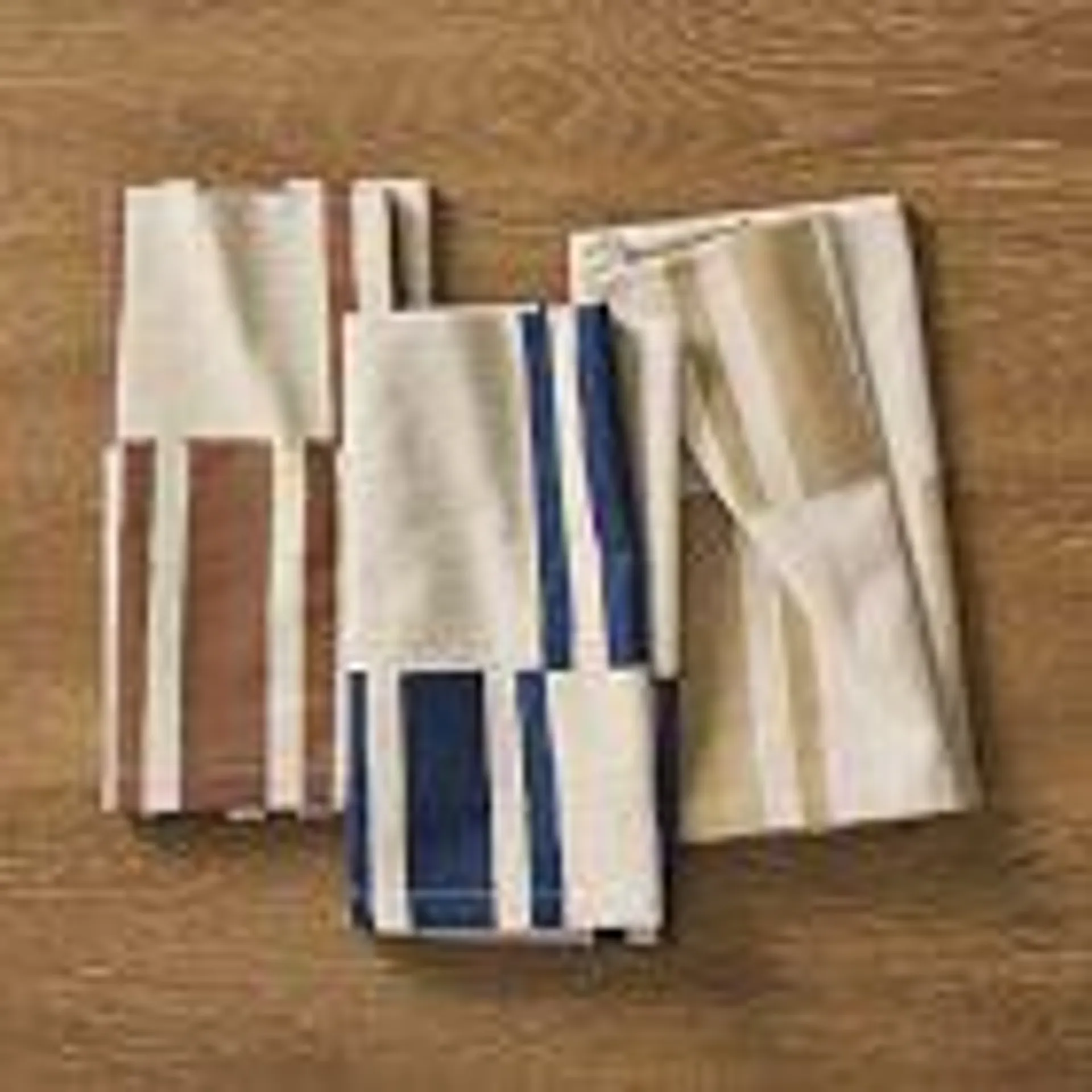 Quincy Block Print Stripe Napkin Sets