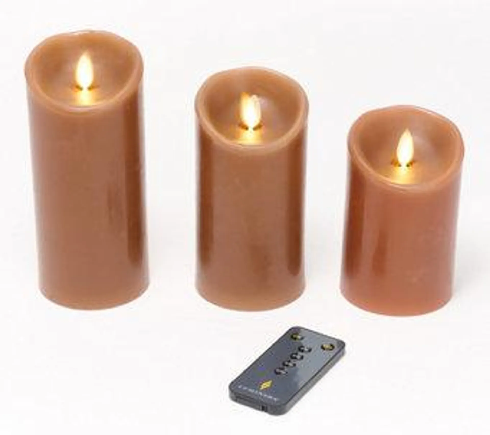 Luminara Set of 3 Assorted Pillars with Remote