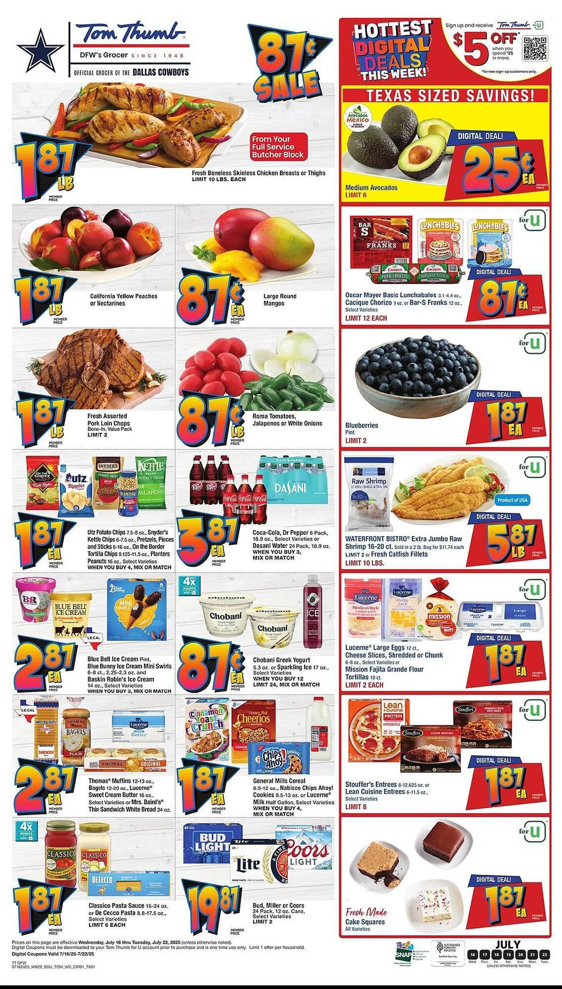 Weekly ad Tom Thumb Weekly Ad from July 16 to July 22 2025 - Page 1