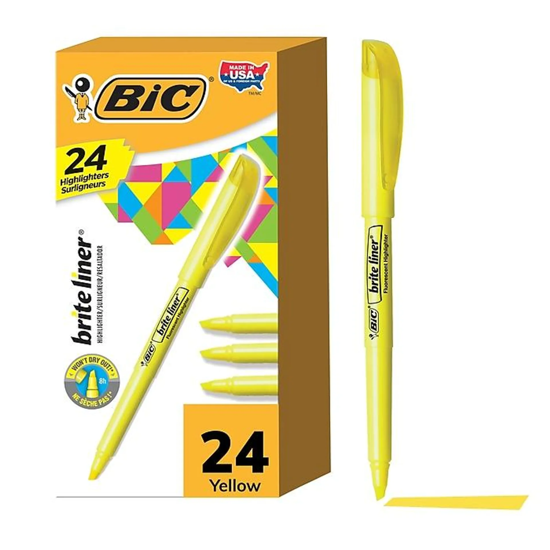 BIC Brite Liner Stick Highlighter,