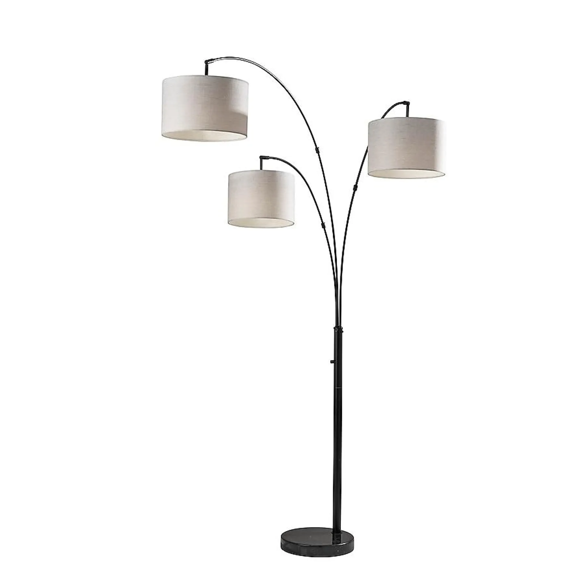 Adesso Bowery 3-Arm Arc Lamp 82-in Black Arc Floor Lamp