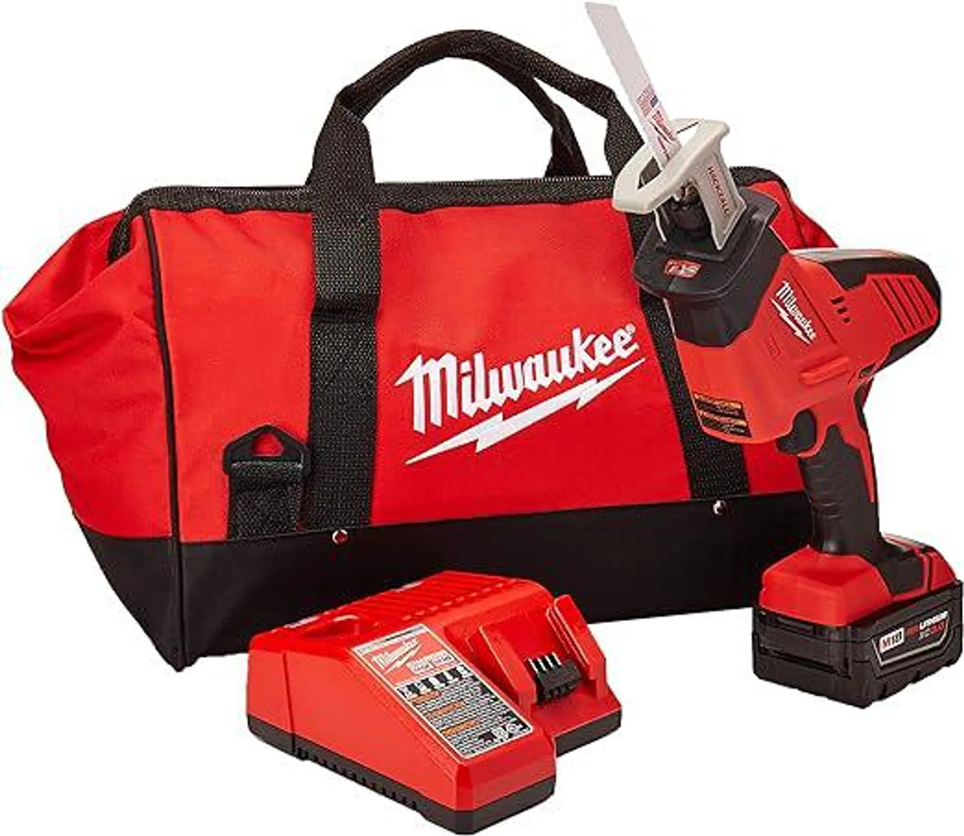 Milwaukee 2625-21 M18 18V Hackzall Cordless One-Handed Reciprocating Saw Kit