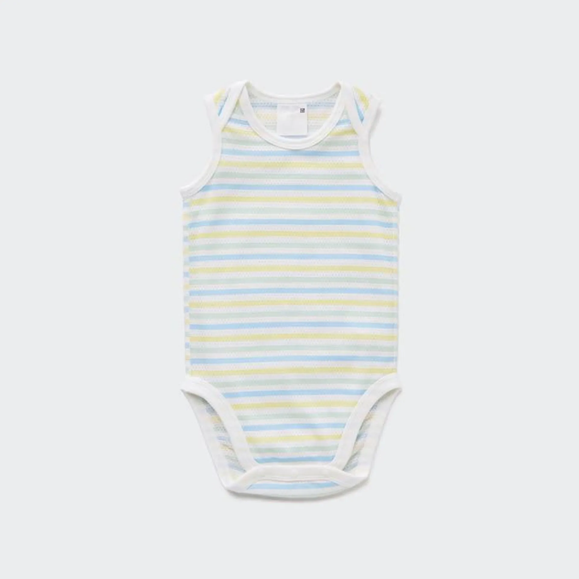 Cotton Mesh Sleeveless Printed Inner Bodysuit (Striped)