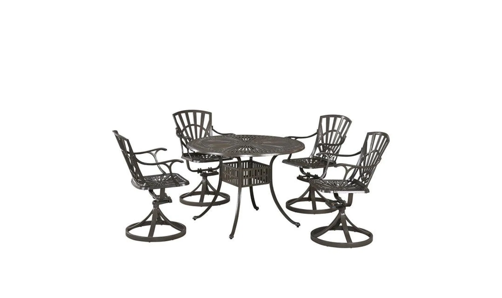 Largo Dining Set with Swivel Chairs by homestyles