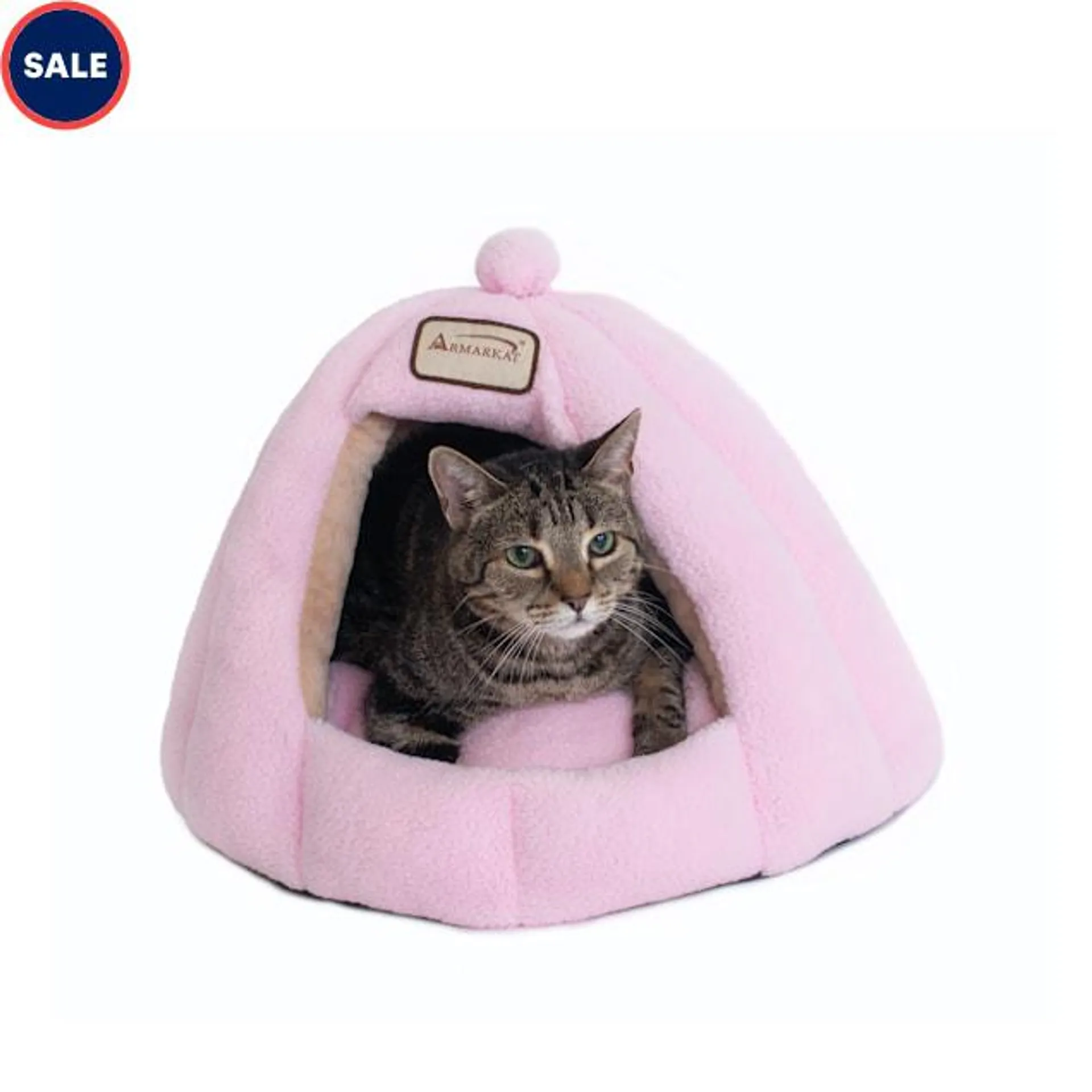 Armarkat Soft Pink Model C95GFS Cat Bed, 18" L X 18" W X 16" H