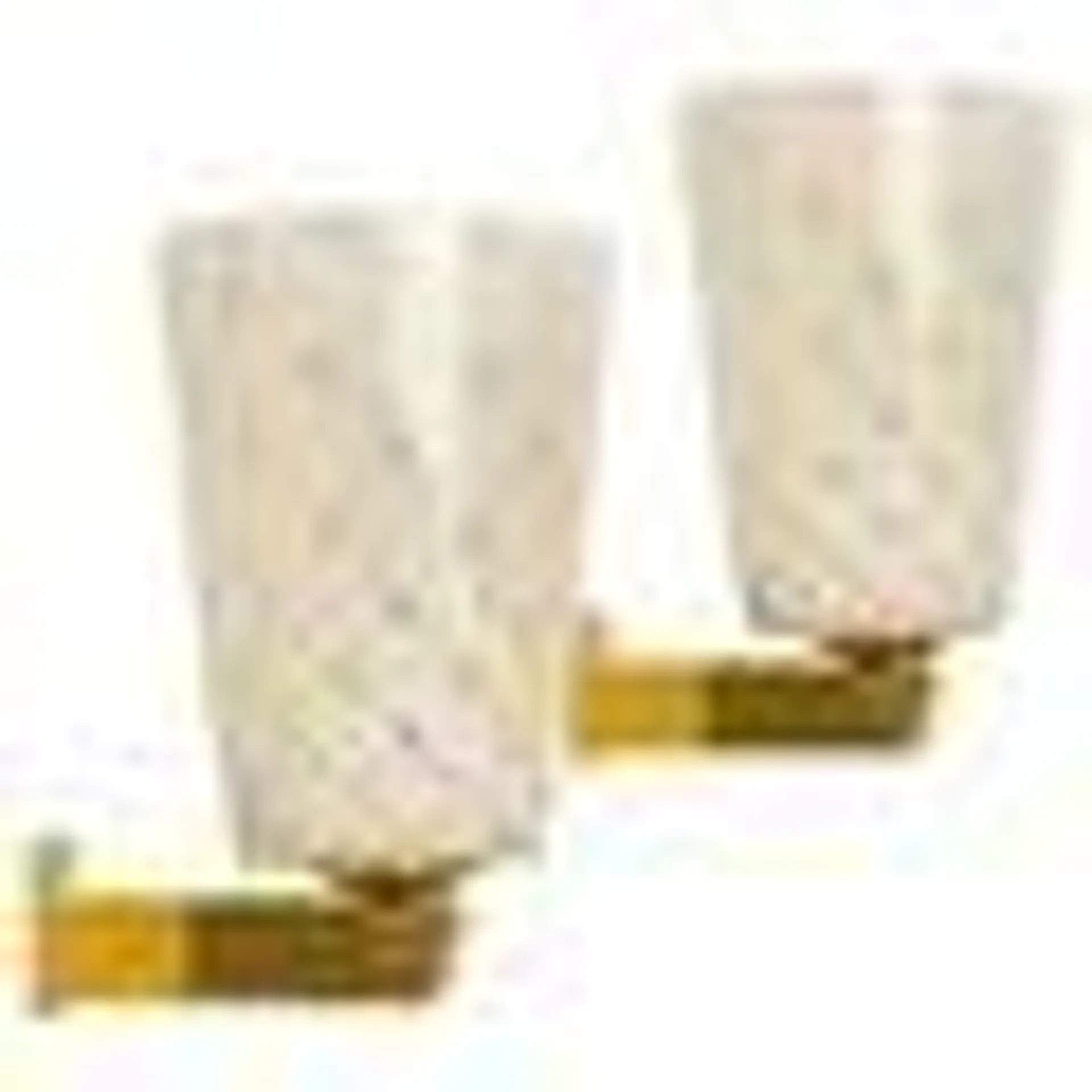 Brass Wall Sconces with Reticello Glass Shades, Italy, 1955, Set of 2