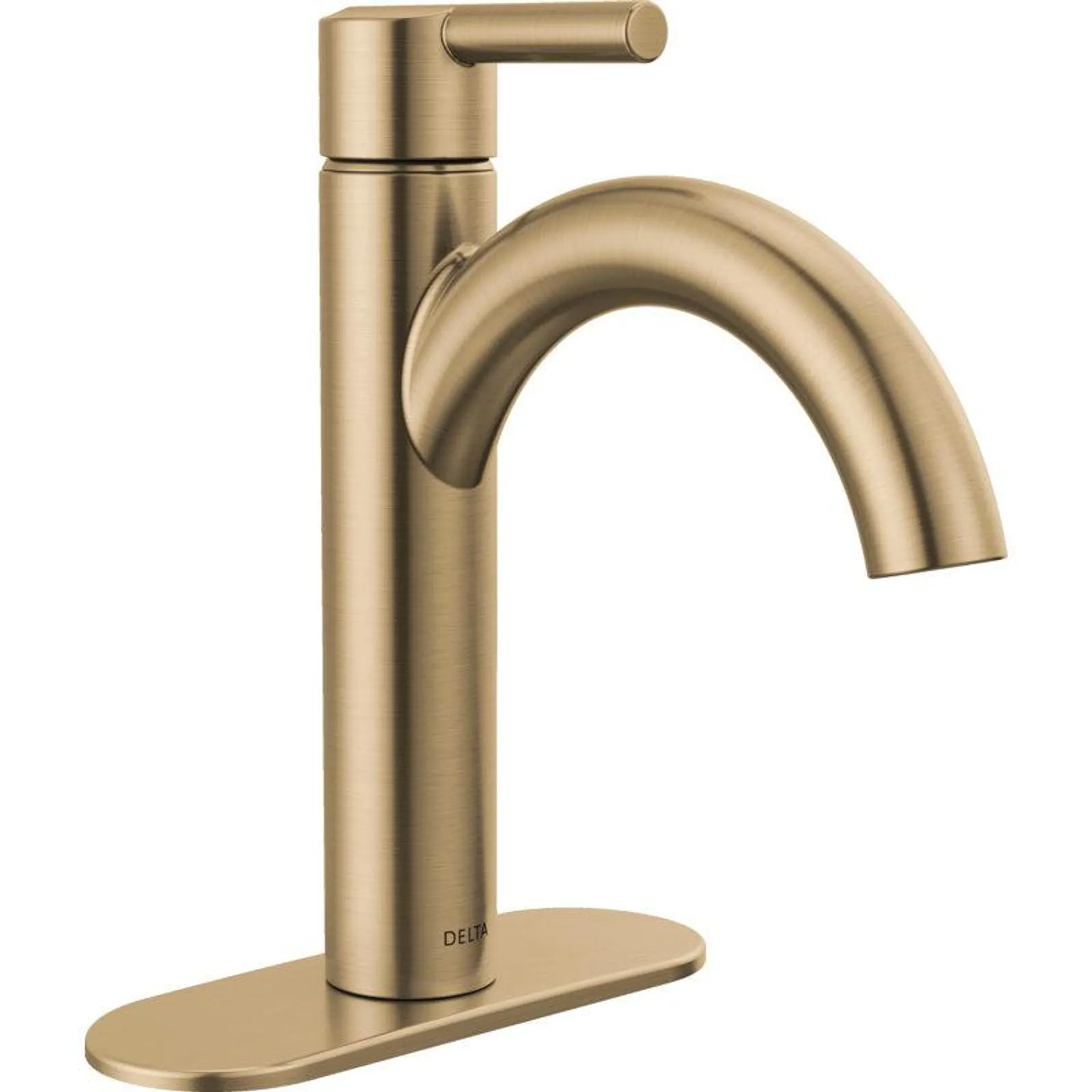 Champagne Bronze Nicoli Single Hole Bathroom Faucet with Drain Assembly, Single Handle Bathroom Sink Faucet (Part number: 15749LF-CZ)