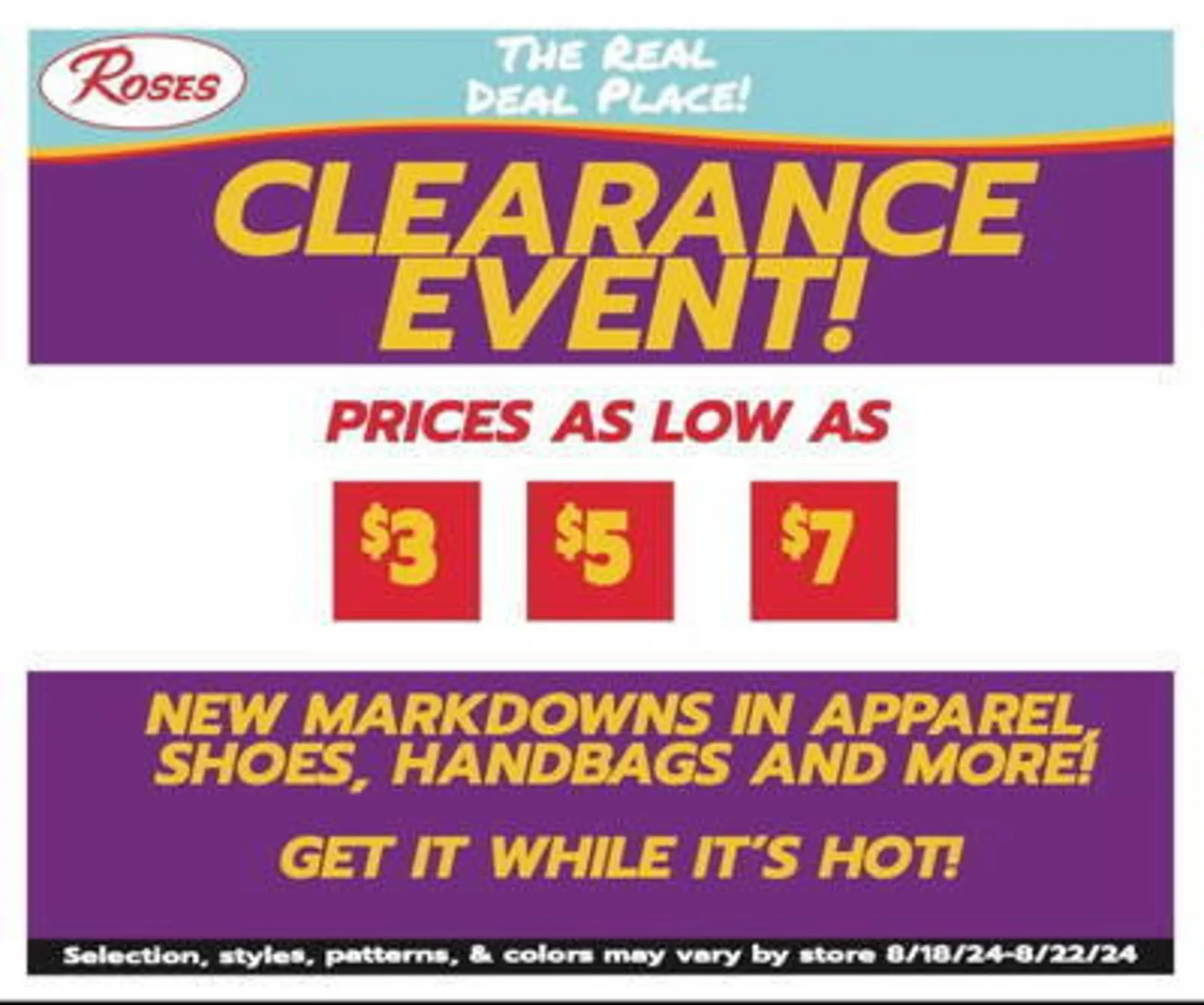 Roses Discount Store Weekly Ad - 1