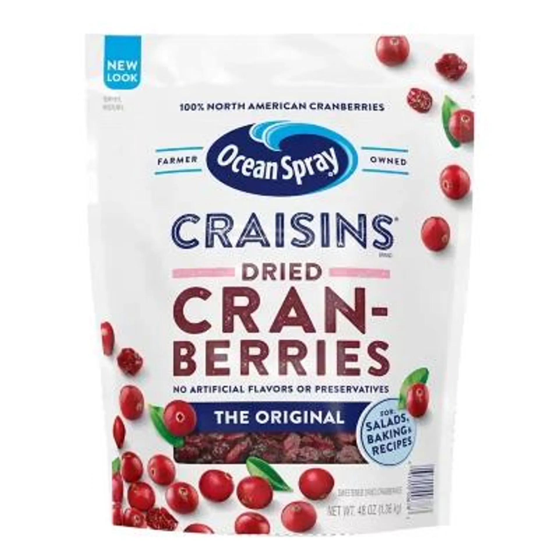 Ocean Spray Craisins, Original Dried Cranberries, 48 oz.