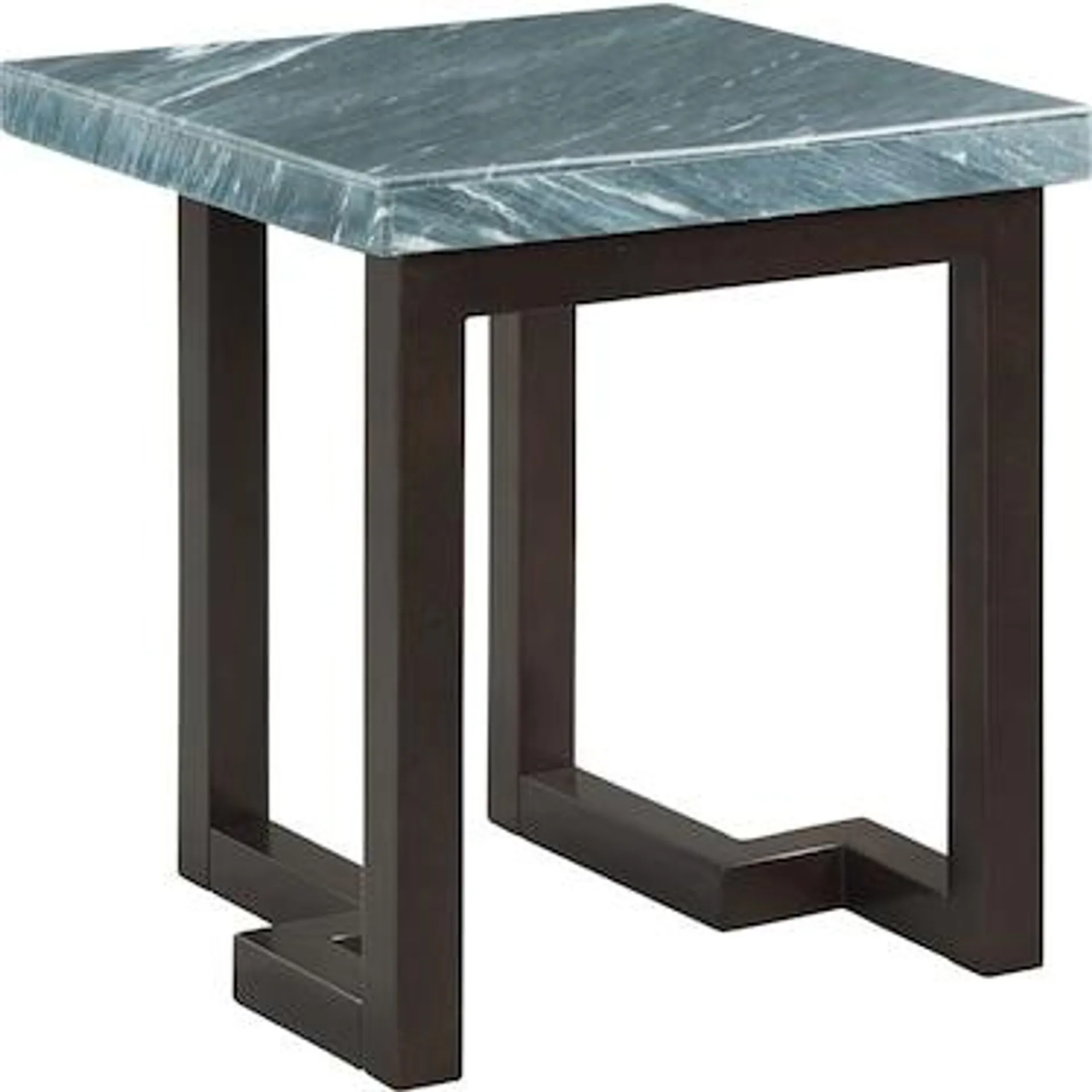 Joni Marble Square End Table - Gray
