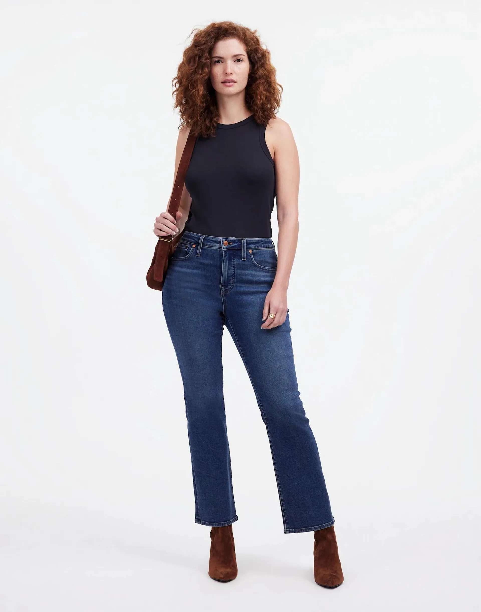 Curvy Kick Out Crop Jeans in Lenoir Wash