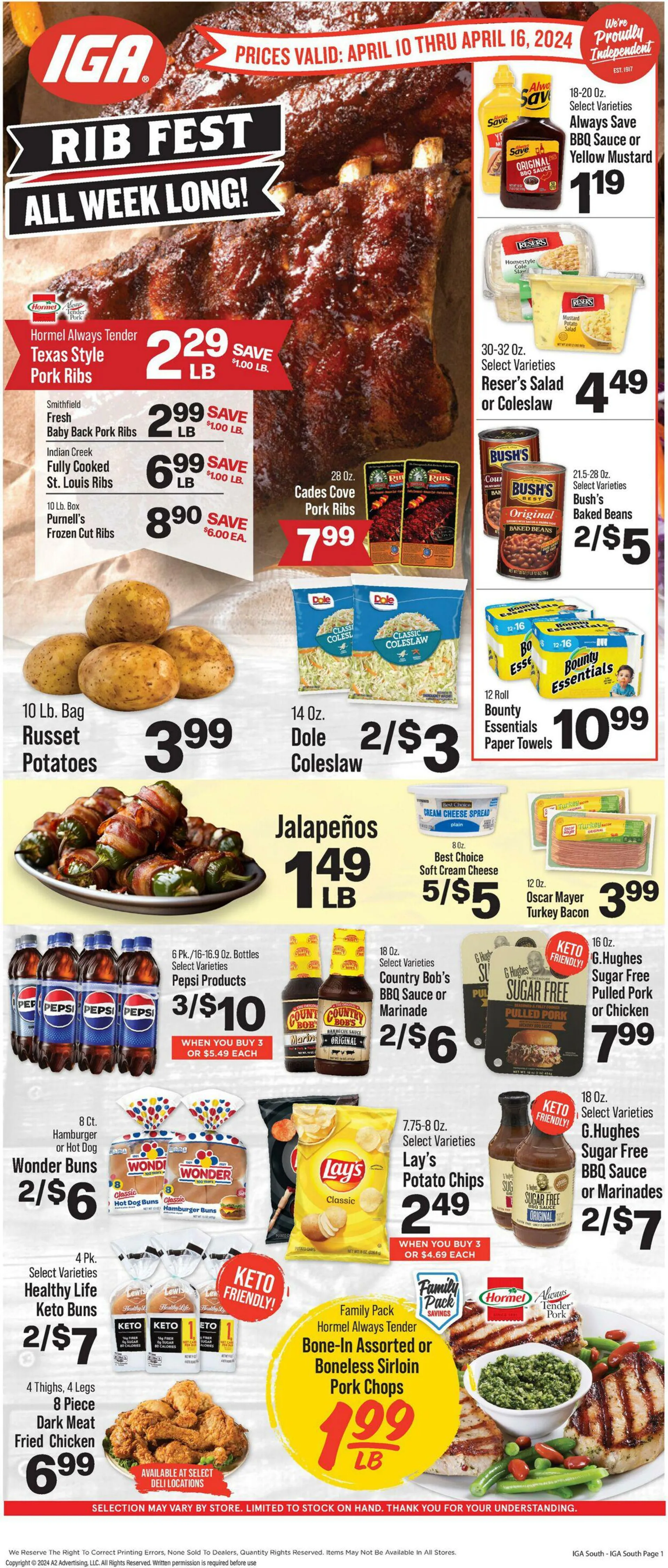 Weekly ad IGA Current weekly ad from April 10 to April 16 2024 - Page 1