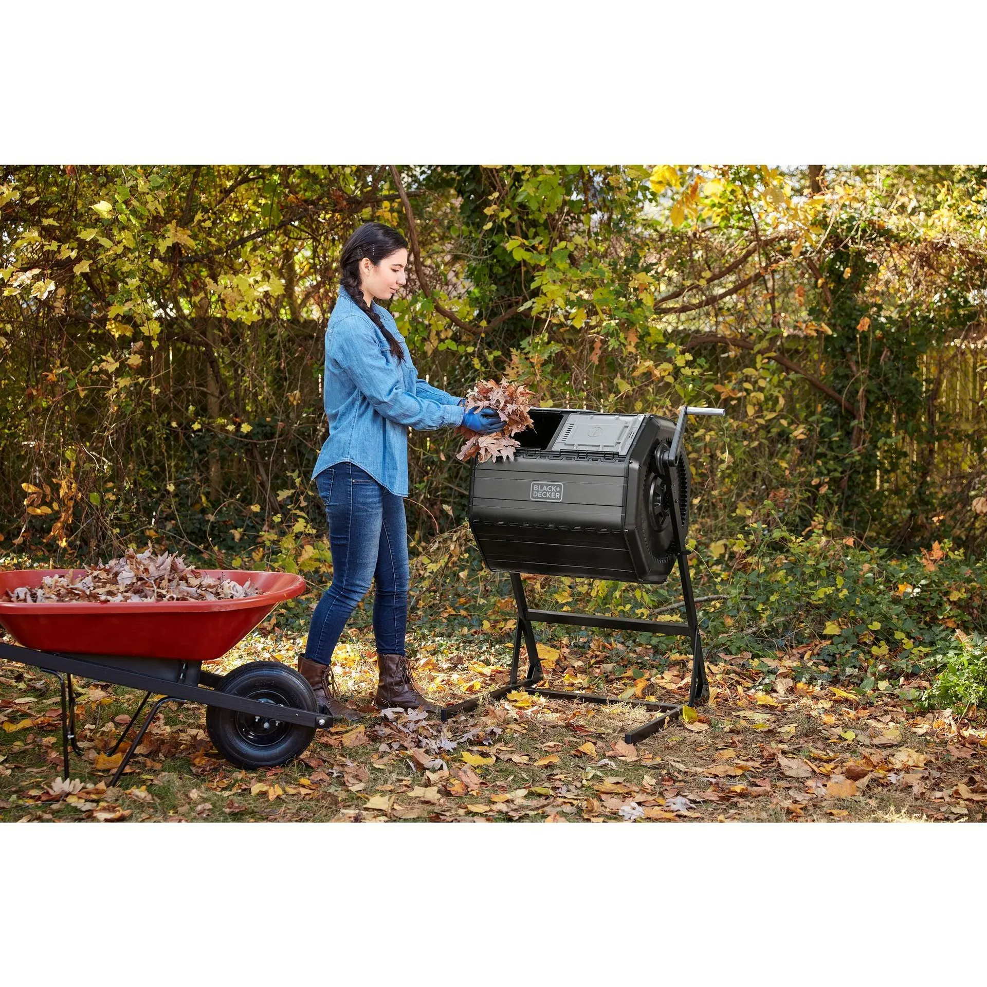 Dual Chamber Tumbling Composter 40 Gallon