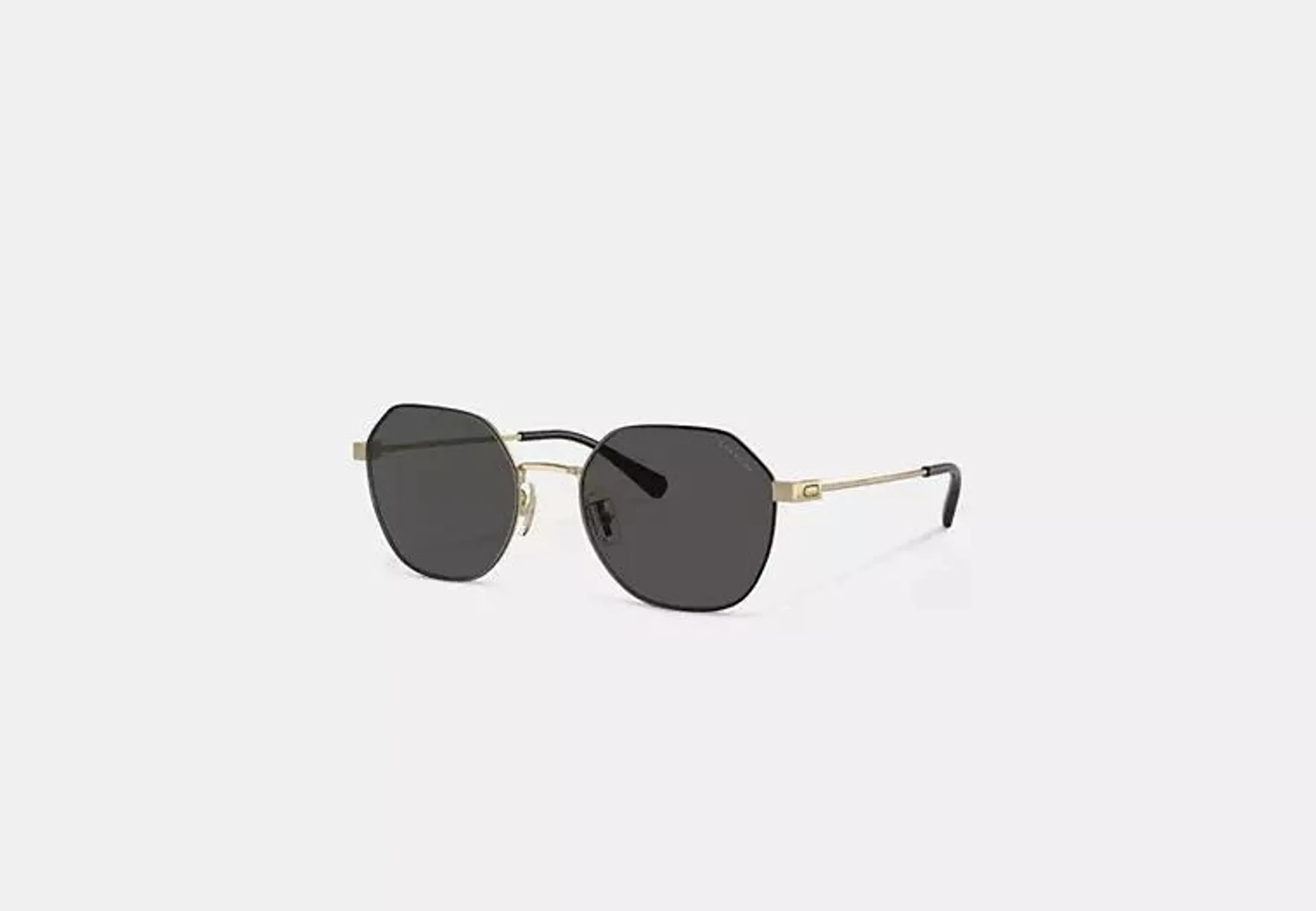 Hinged Geometric Round Sunglasses