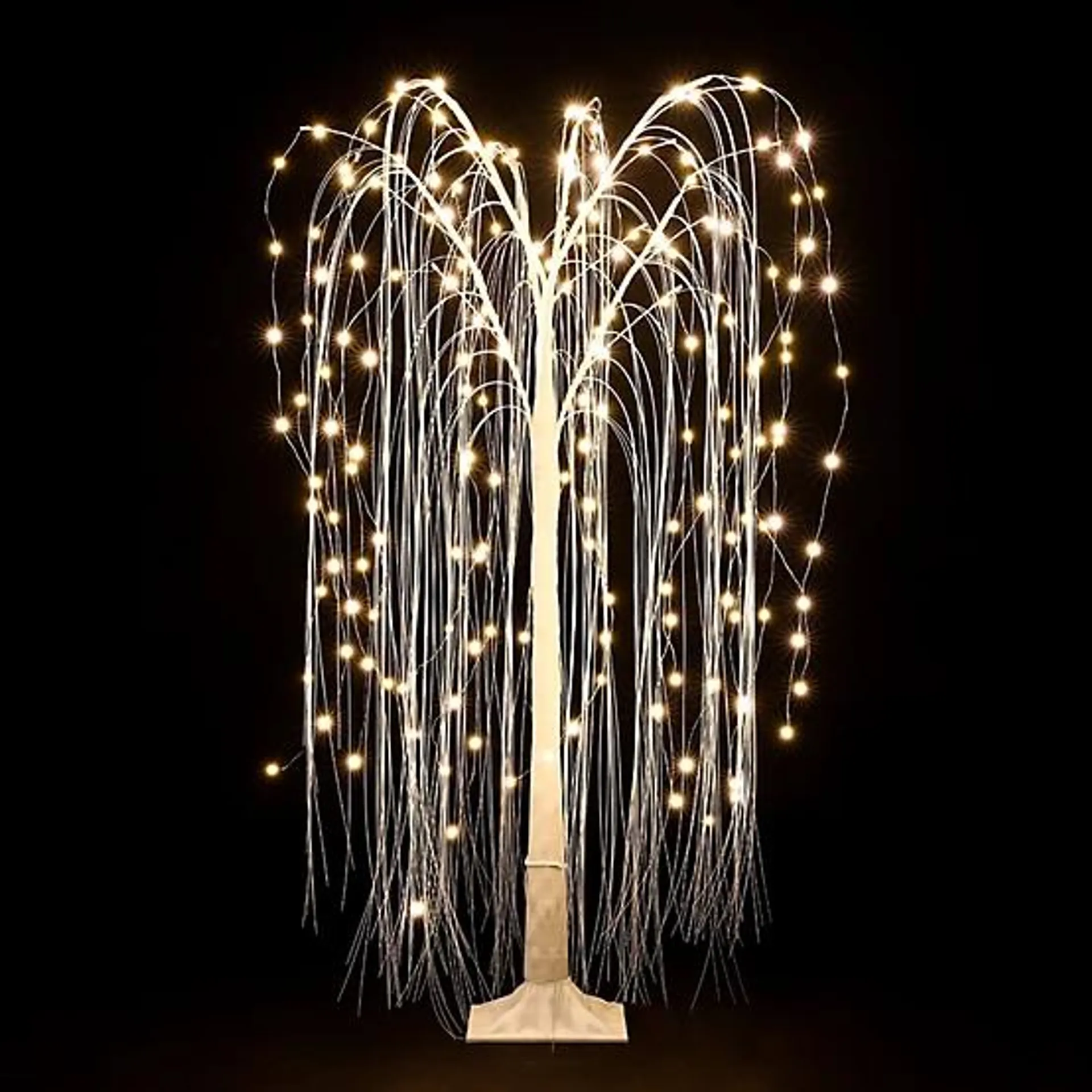 47.24 in. H Lighted White Willow Tree Christmas Holiday Decoration