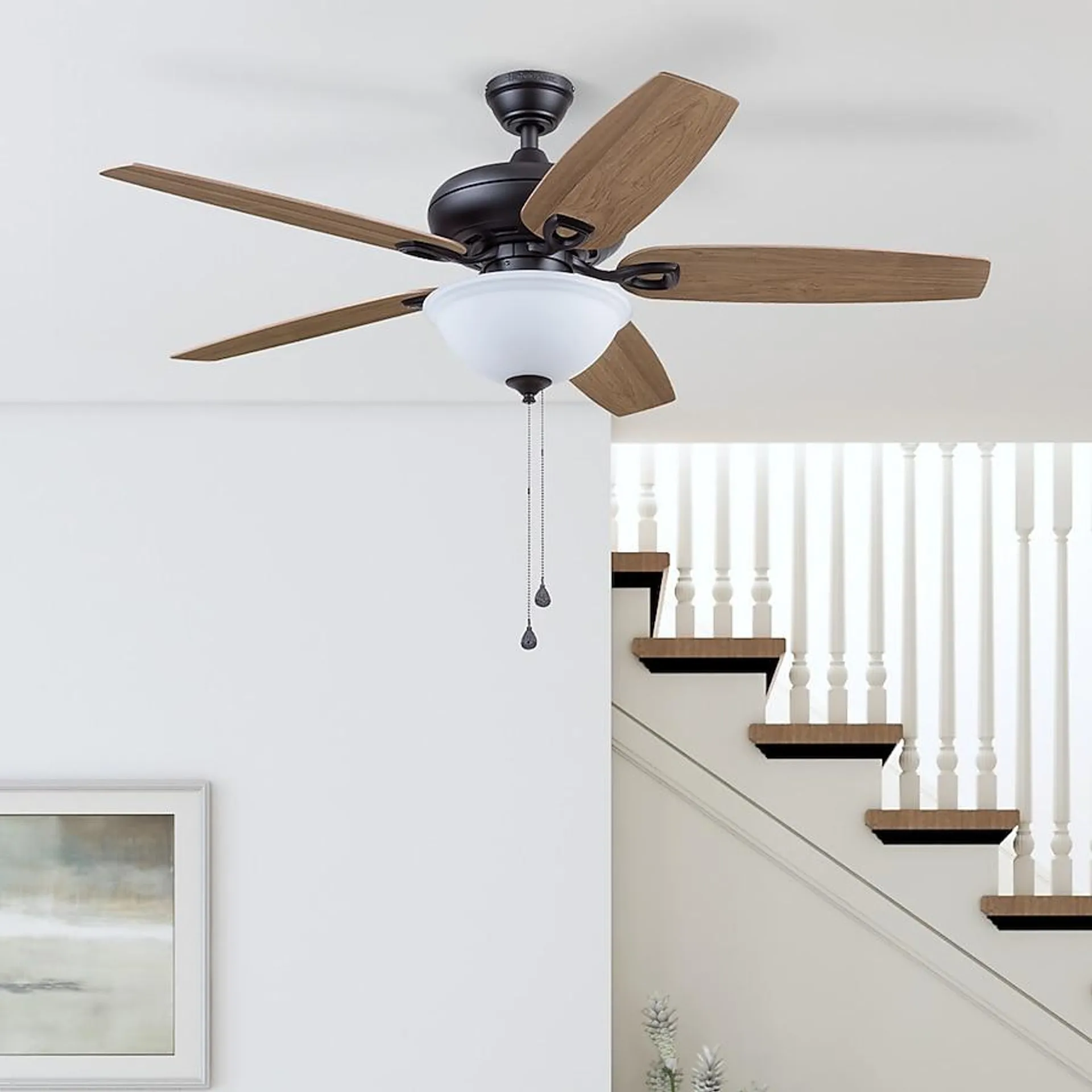 Harbor Breeze Coastal Creek 52-in Bronze with Toffee/cocoa Blades Ceiling Fan With Light ( 5 -Blade )