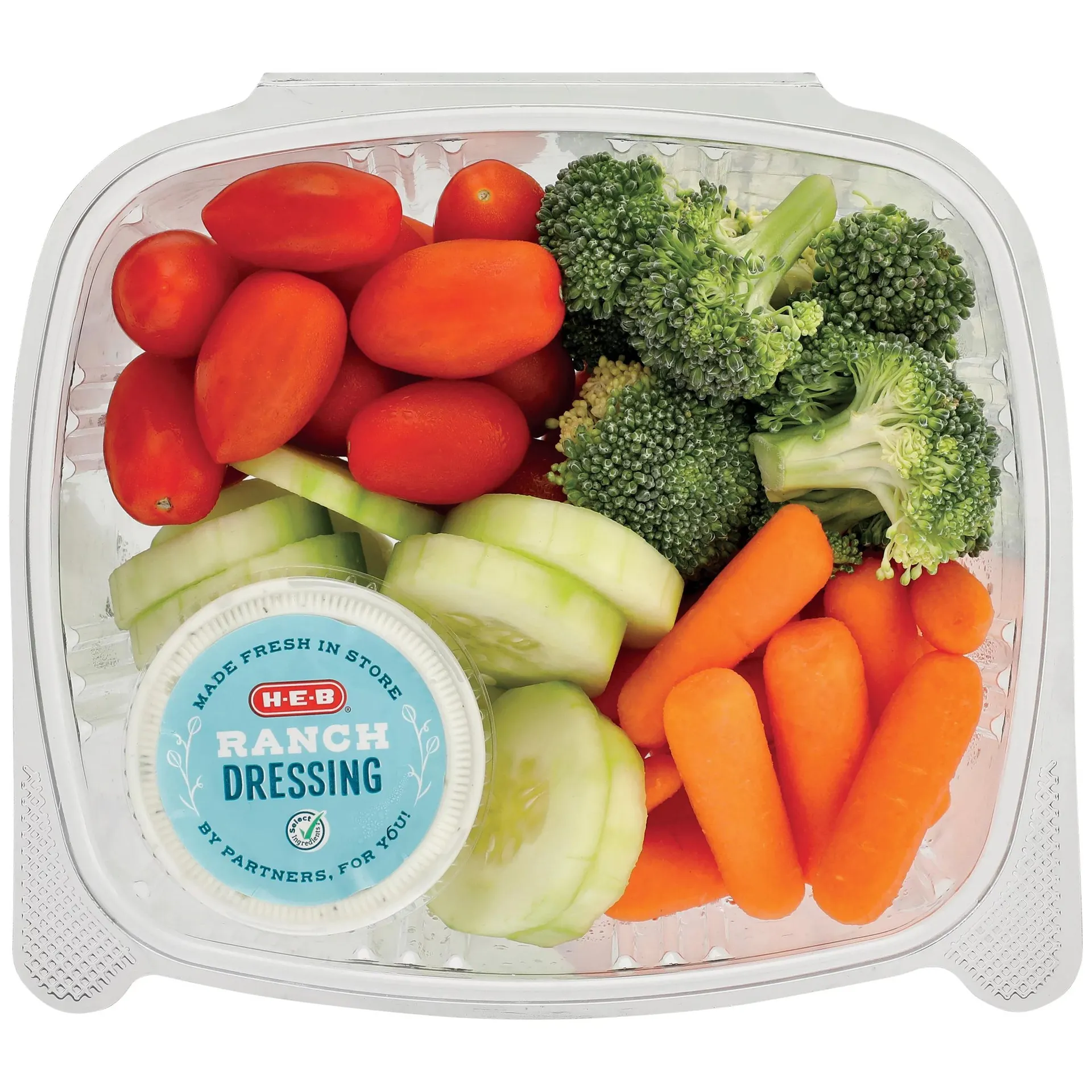 H‑E‑B Fresh Vegetable Medley with Buttermilk Ranch - Large