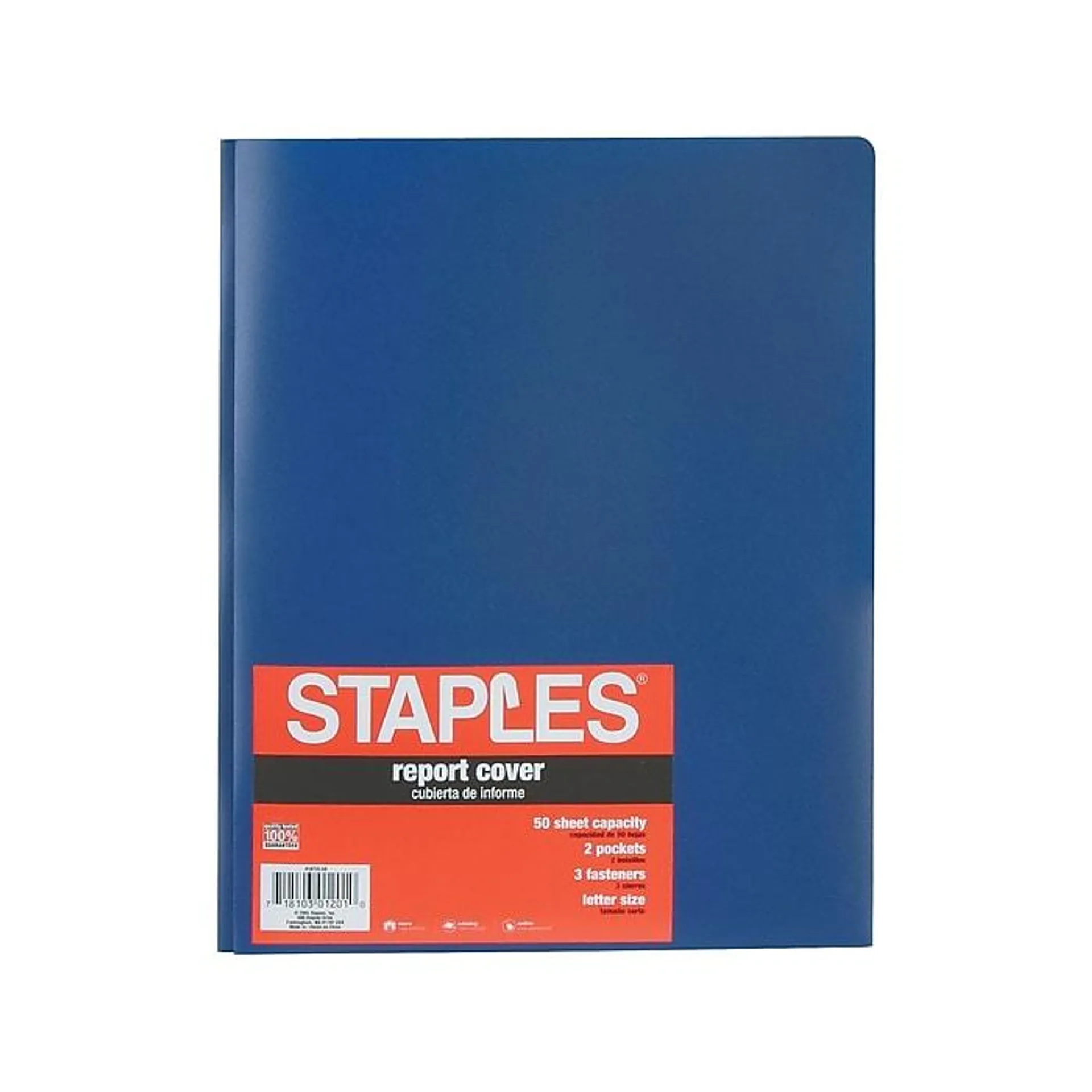 Staples 2-Pocket Fasteners Folder,