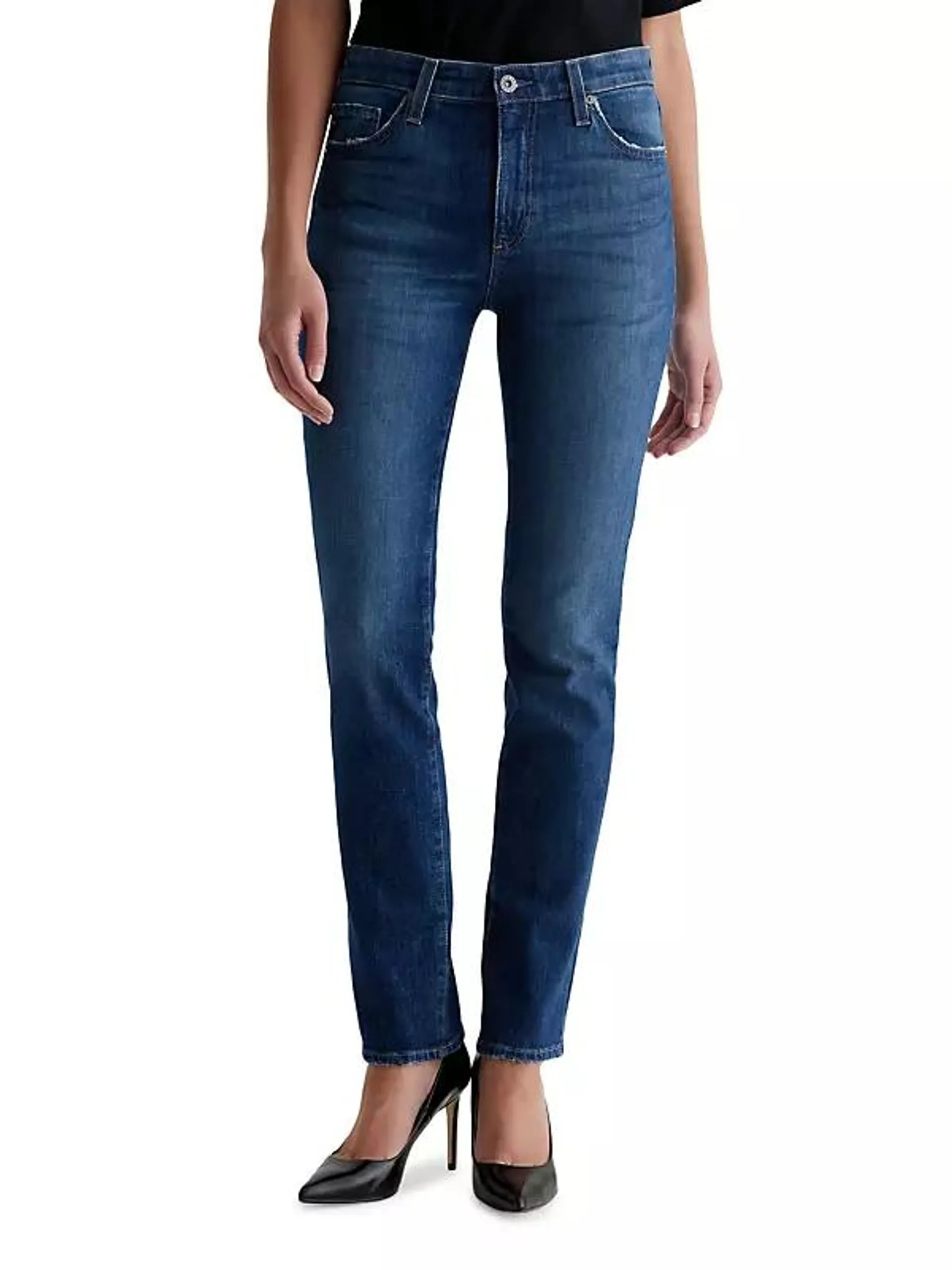 Mari High-Rise Straight-Leg Jeans