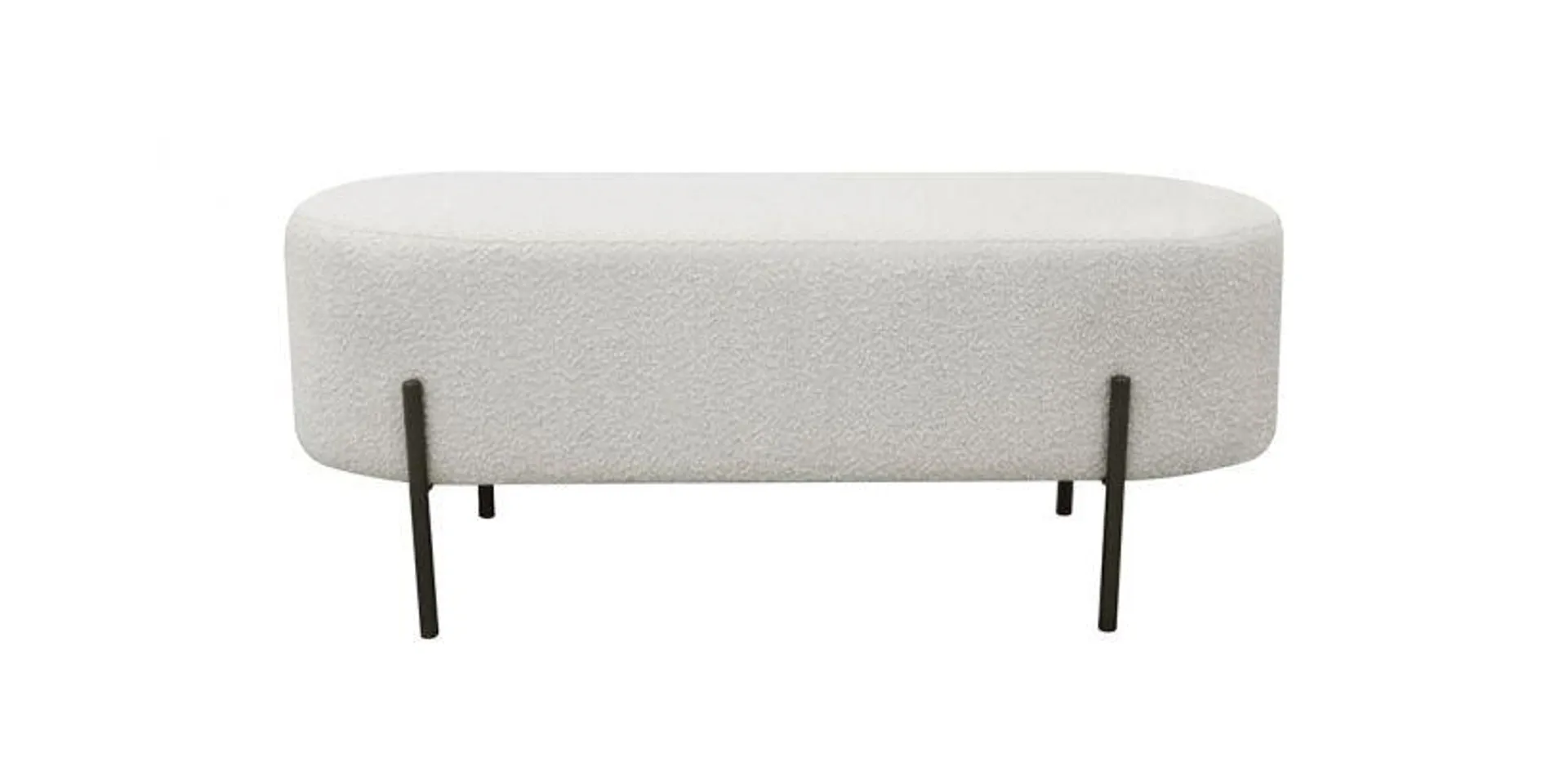 Naomi Bench White Bouclé