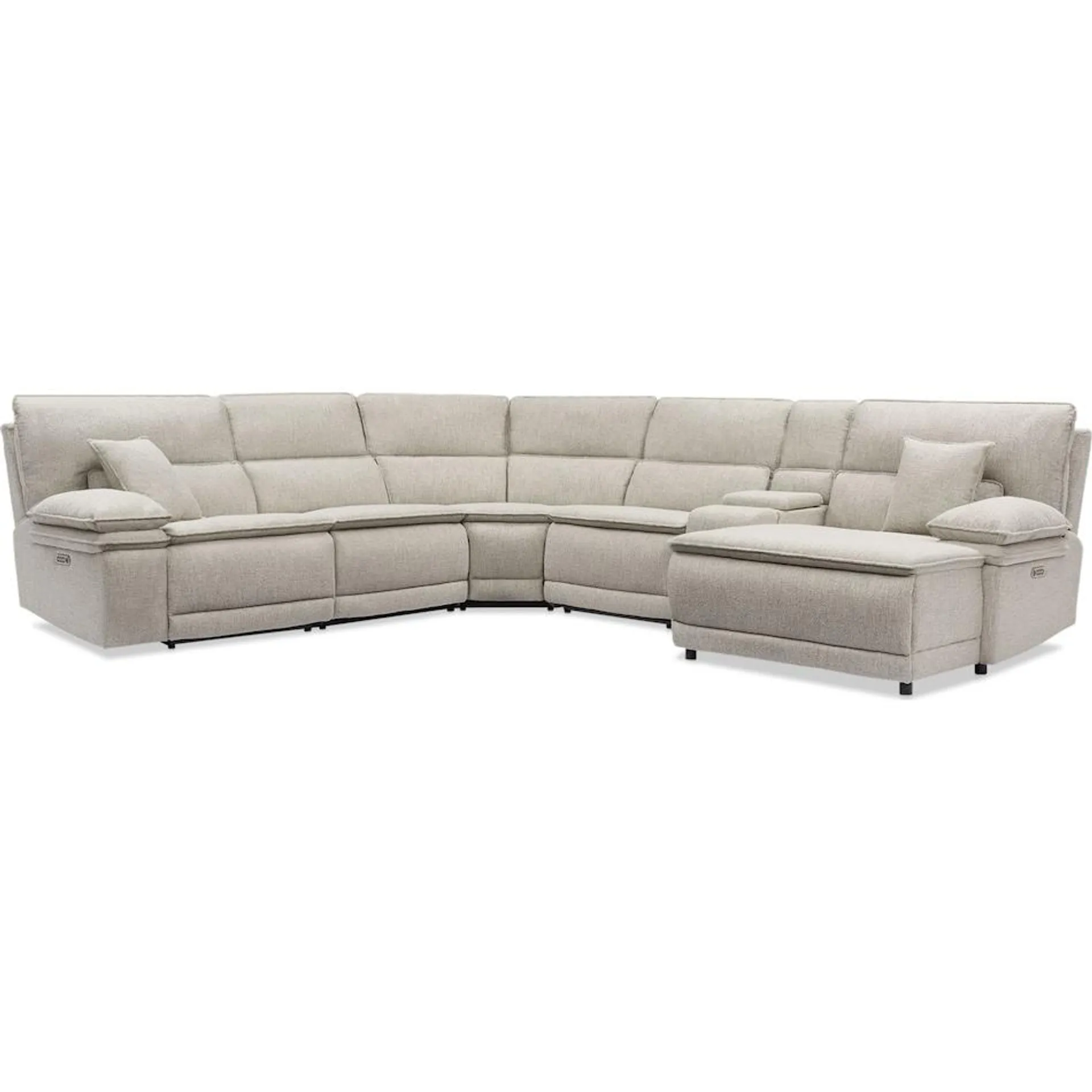 Brookdale 6-Piece Dual-Power Reclining Sectional with Chaise