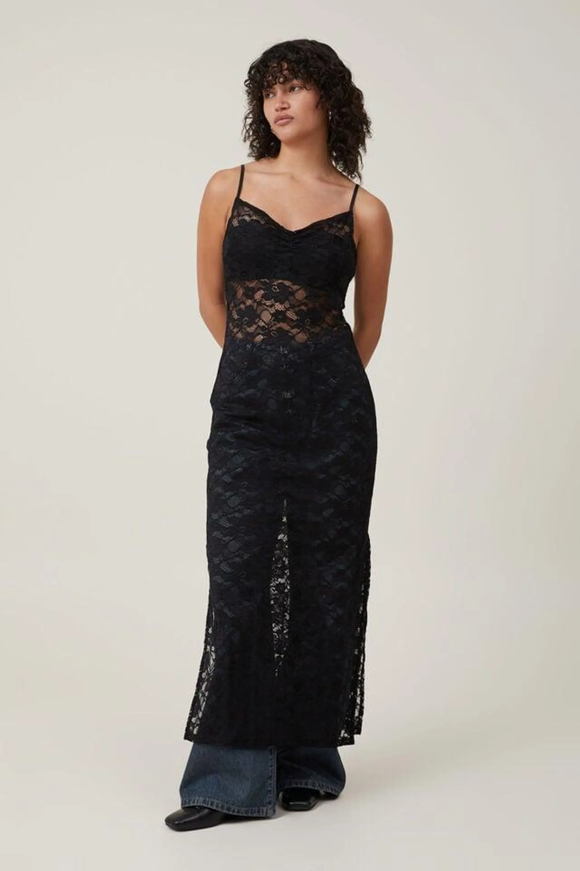 Lace Slip Maxi Dress