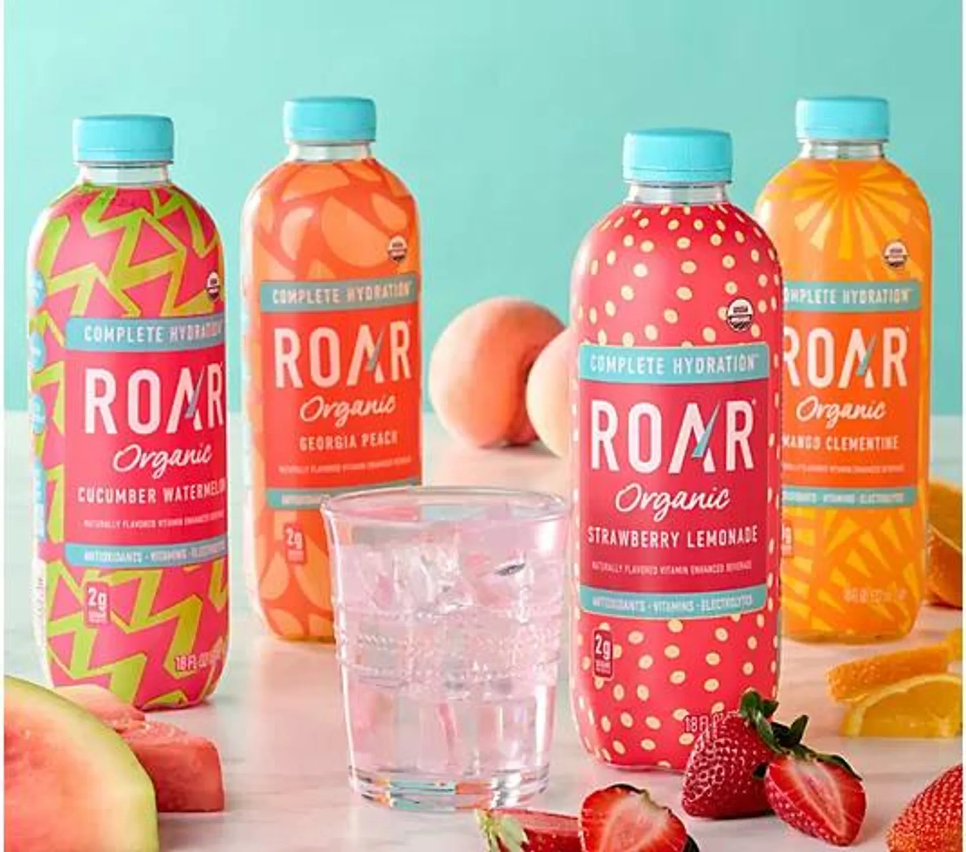 Roar Organic 24 Bottles of Vitamin & Electrolyte Beverage