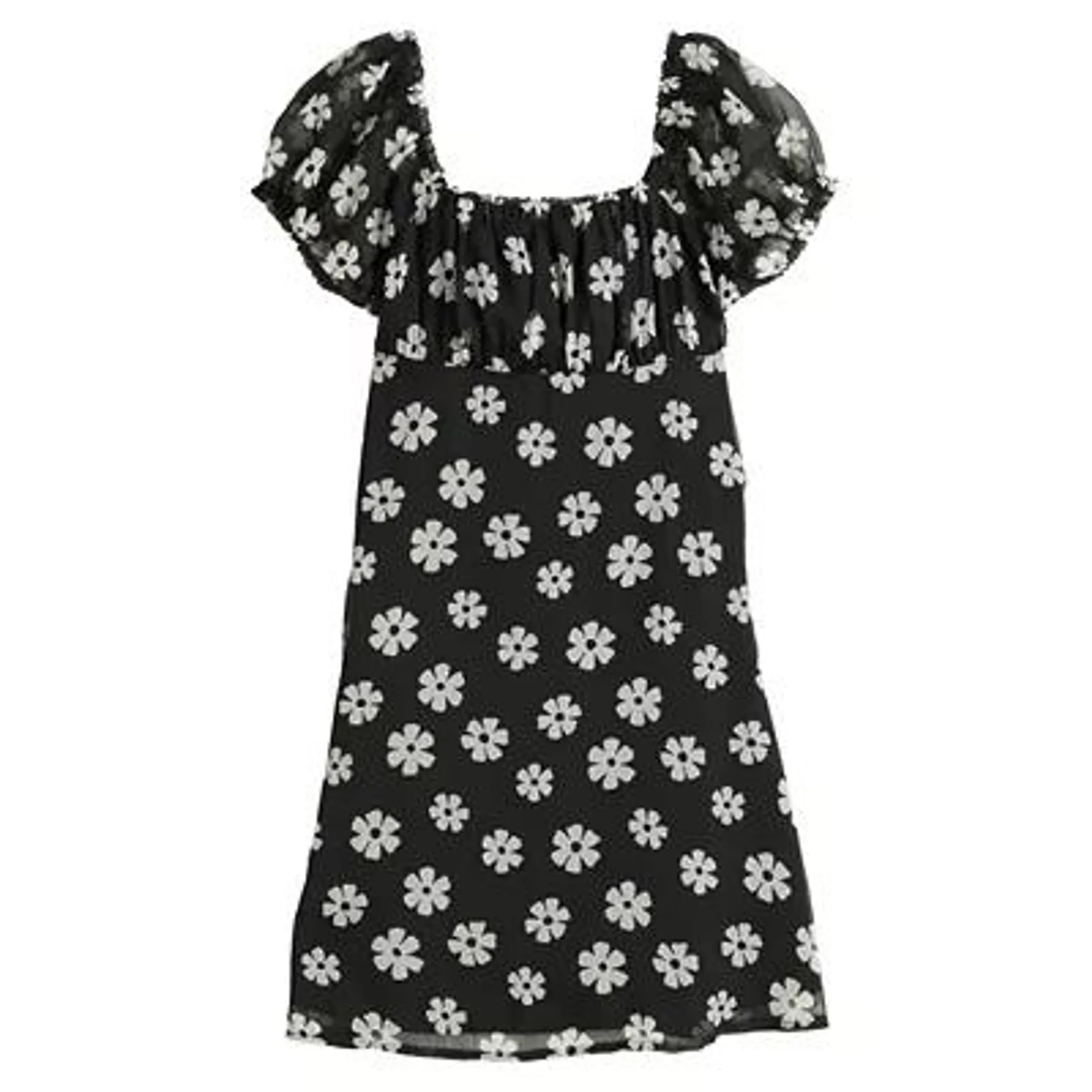 Girls 6-20 SO® Puff-Sleeve Chiffon Dress in Regular & Plus Size