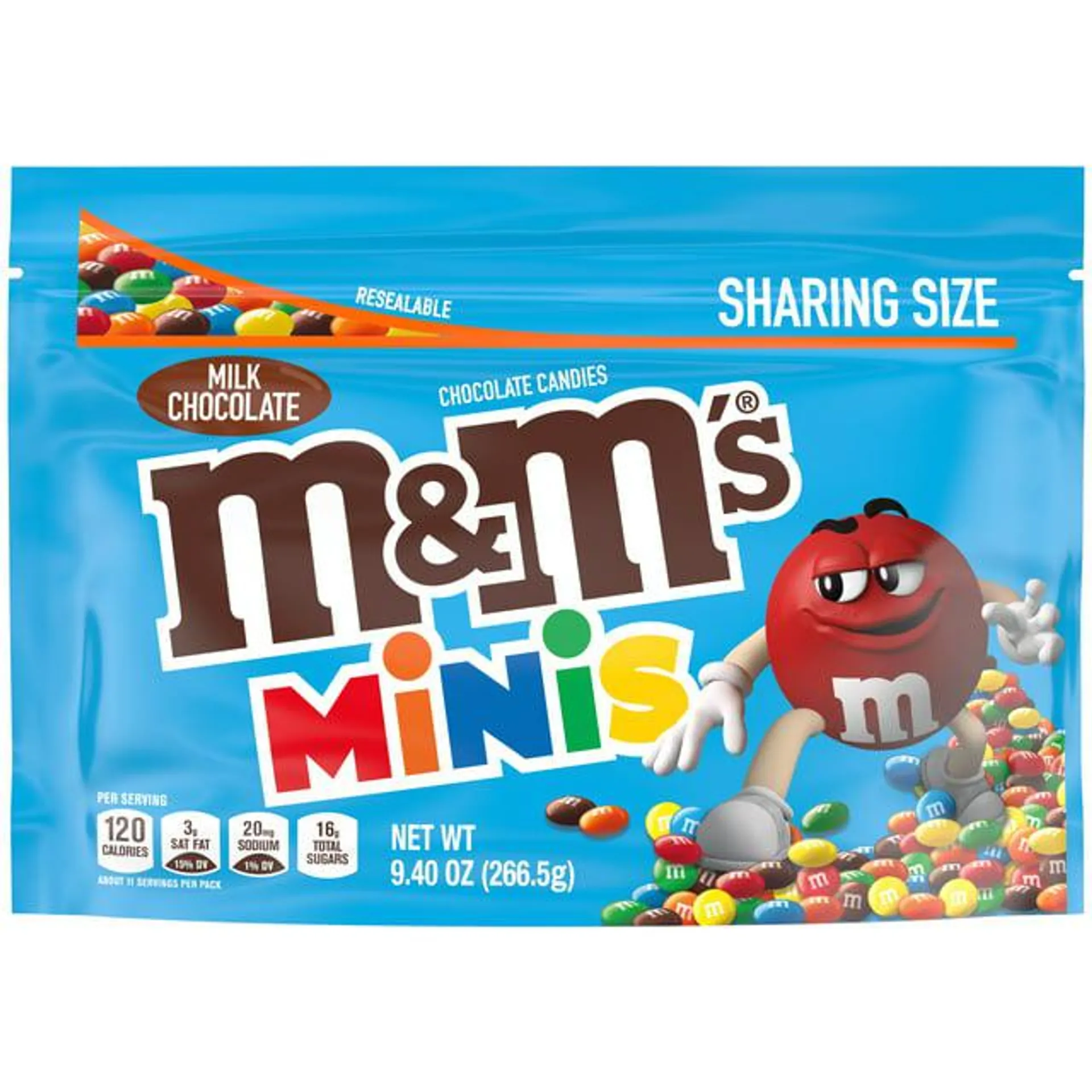 M&M's Minis Milk Chocolate Candy, Sharing Size - 9.4 oz