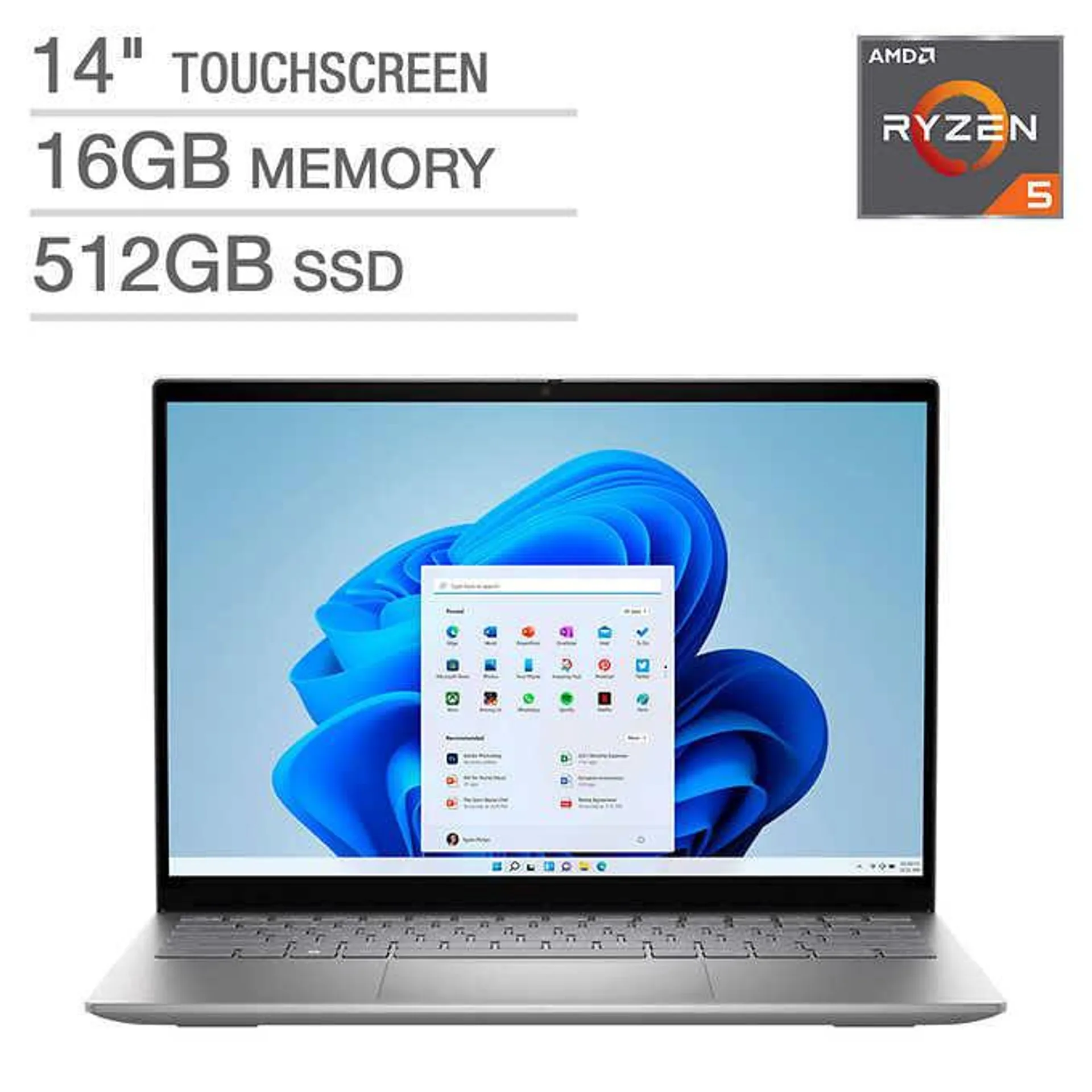 Dell Inspiron 14" Touchscreen Laptop - AMD Ryzen 5 5625U - FHD+ (1920 x 1200) - Windows 11