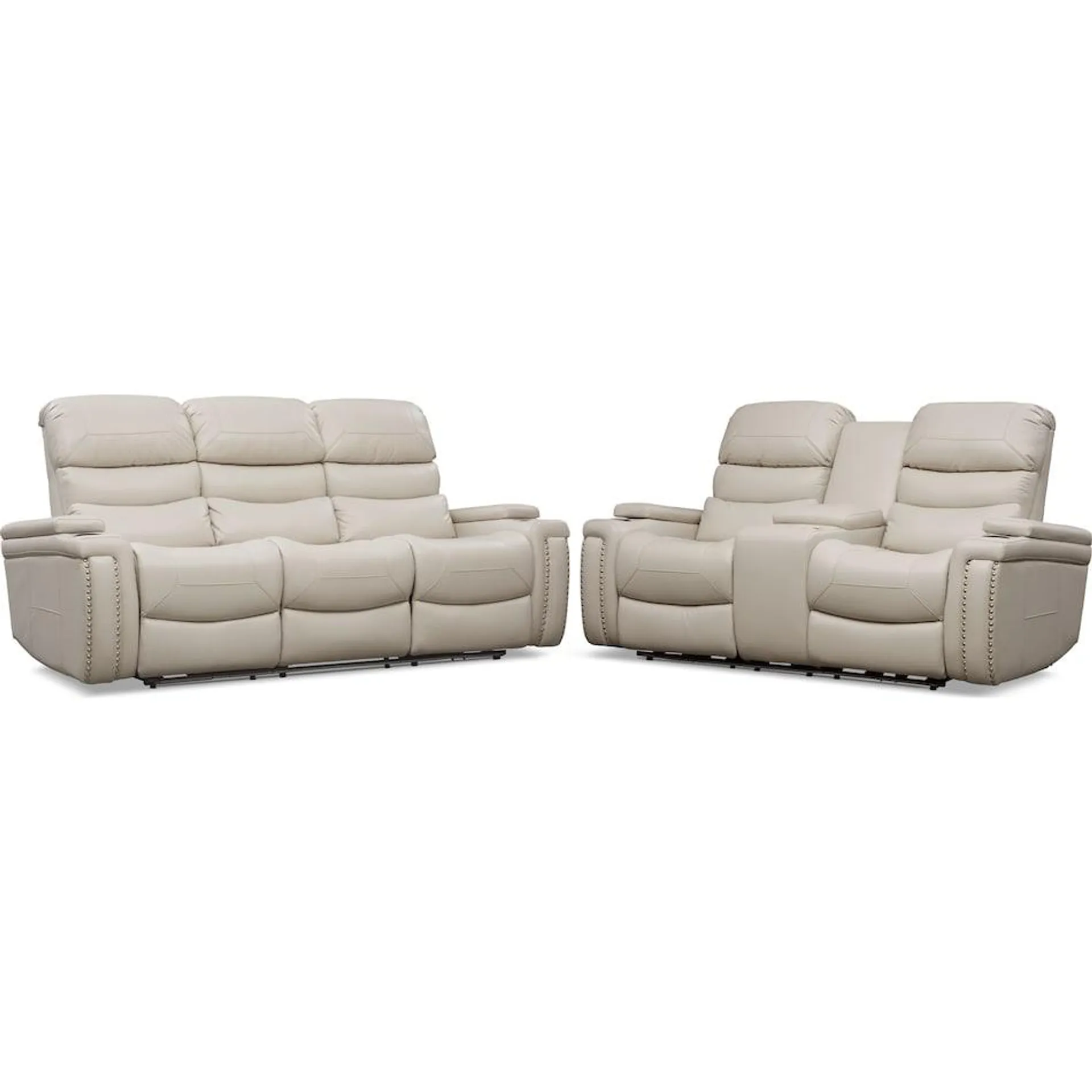 Jackson Triple-Power Reclining Sofa and Loveseat Set