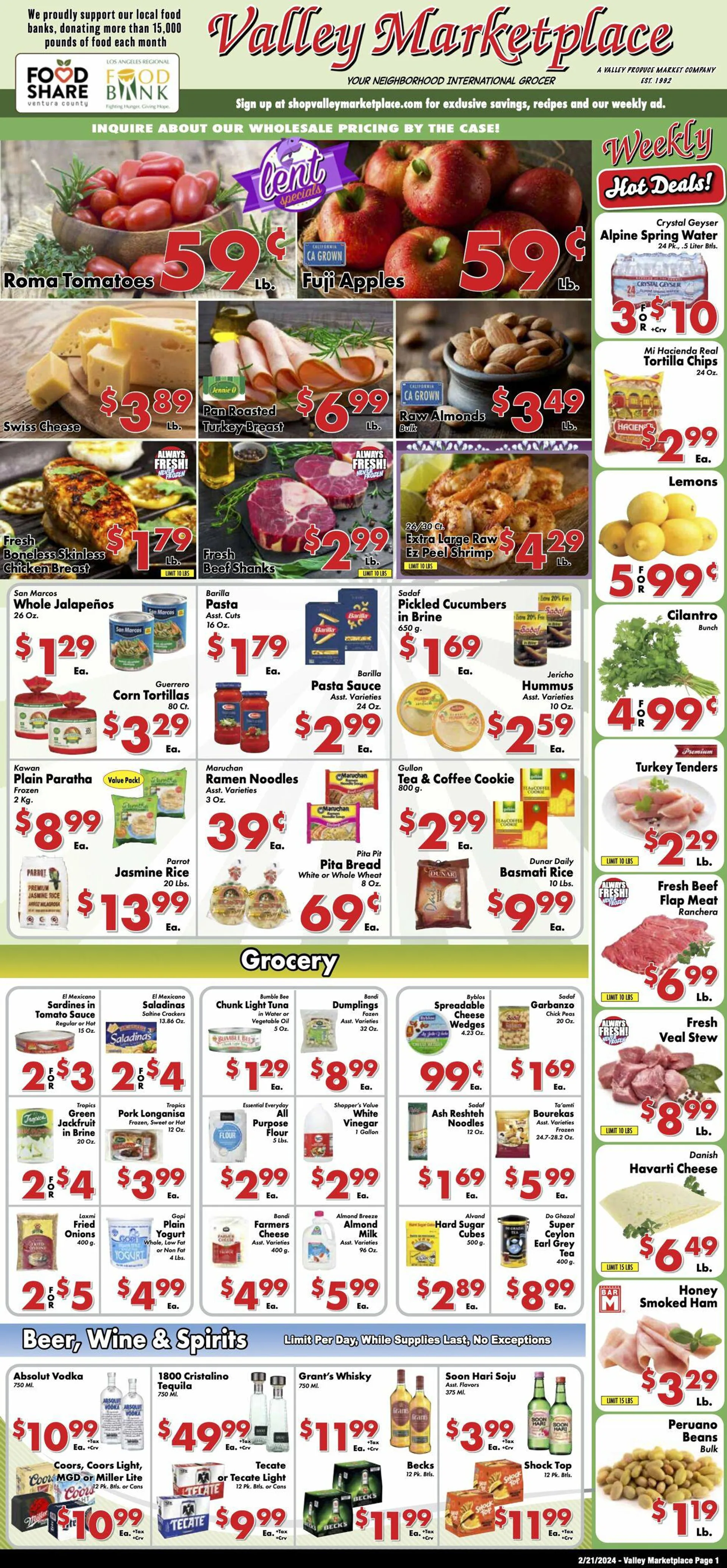 Weekly ad Valley Marketplace from February 21 to February 21 2024 - Page 