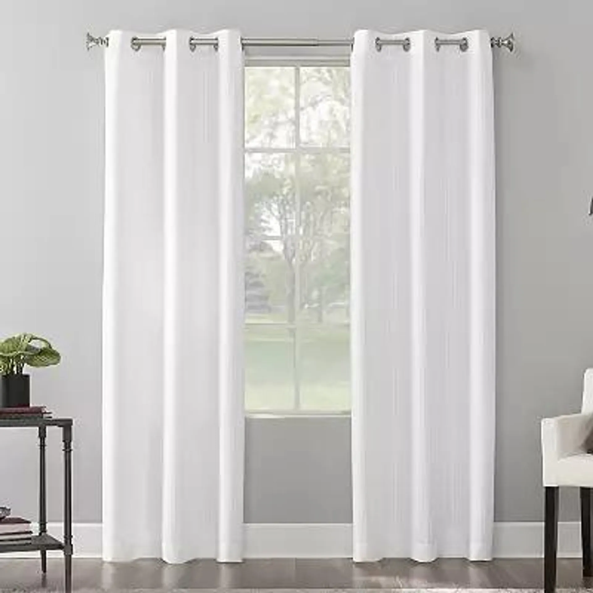 The Big One® 2-pack Raiden Solid Grommet Decorative Window Curtain Set