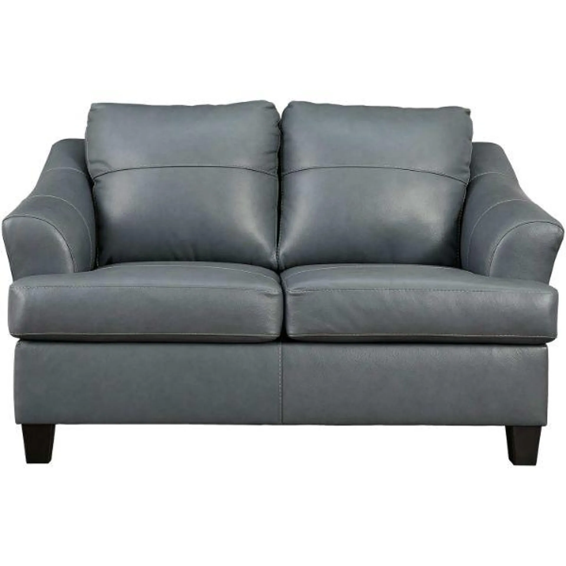 Genoa Steel Leather Loveseat