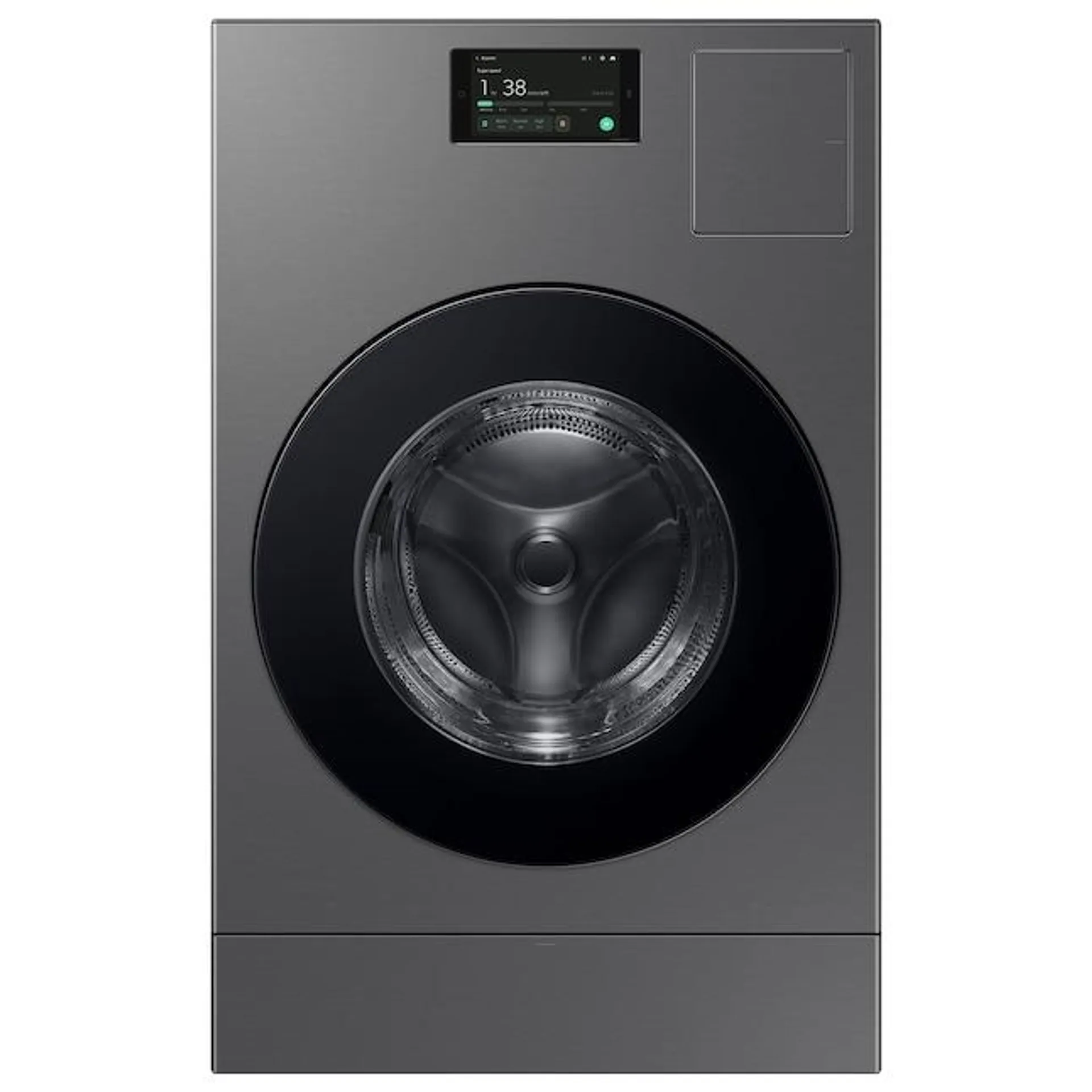 Samsung Bespoke 5.3-cu ft Capacity Dark Steel Ventless All-in-One Washer/Dryer Combo with Steam Cycle ENERGY STAR