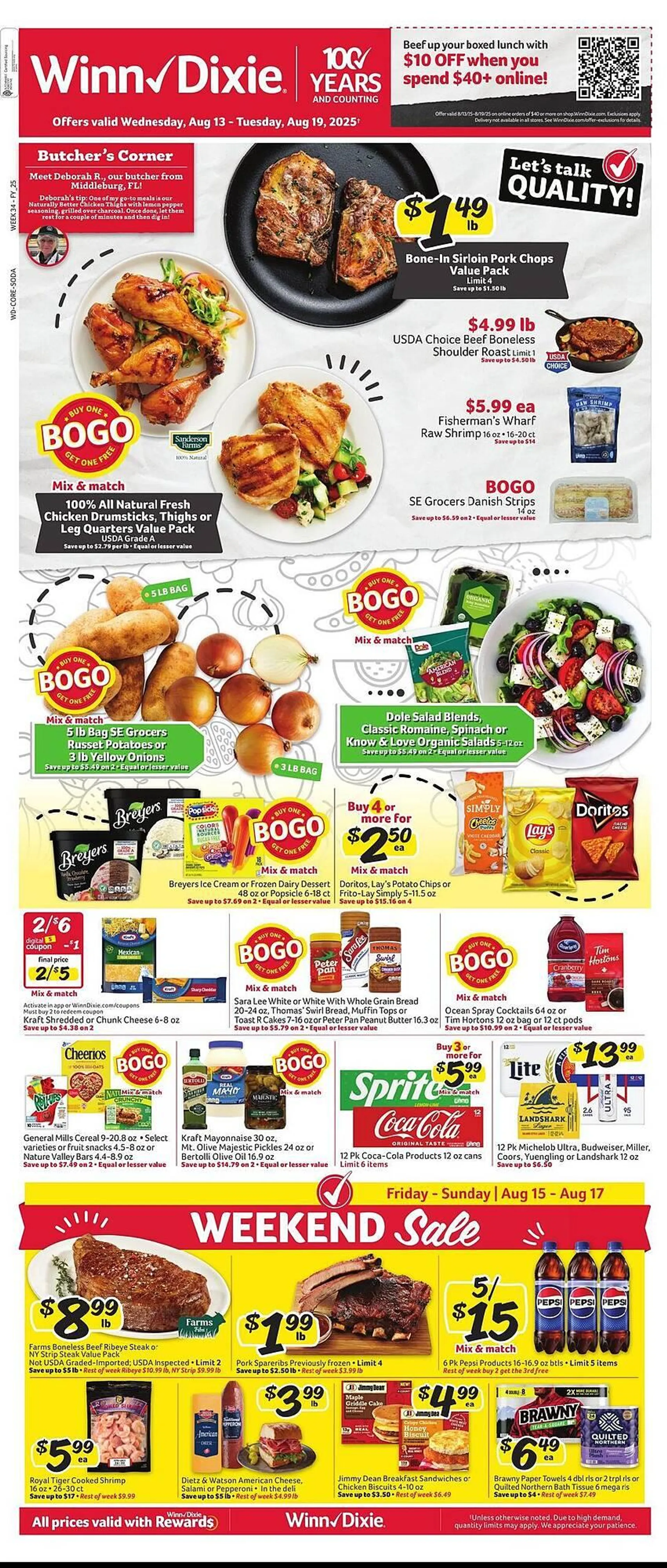 Weekly ad Winn Dixie Weekly Ad from August 13 to August 19 2025 - Page 1