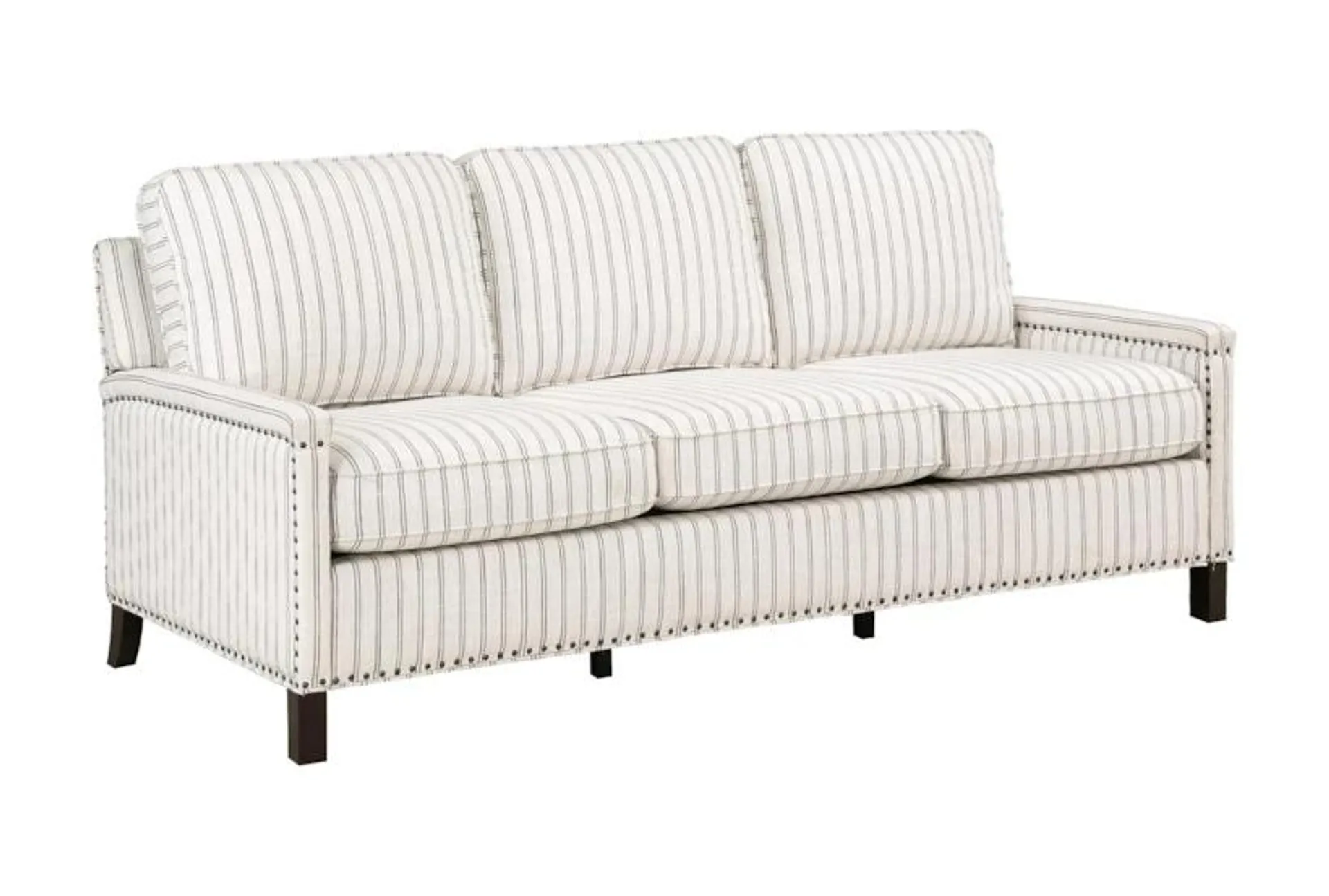 Soren Beige Grey Fabric Striped 78" Sofa