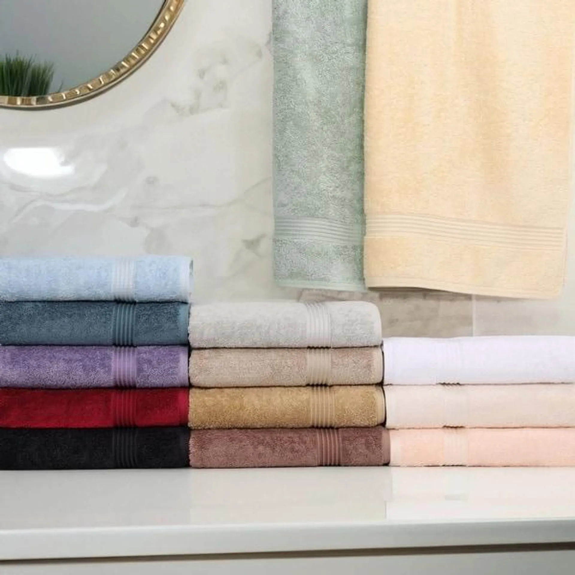 Superior Egyptian Cotton Soft Medium Weight Hand Towel - (Set of 8)