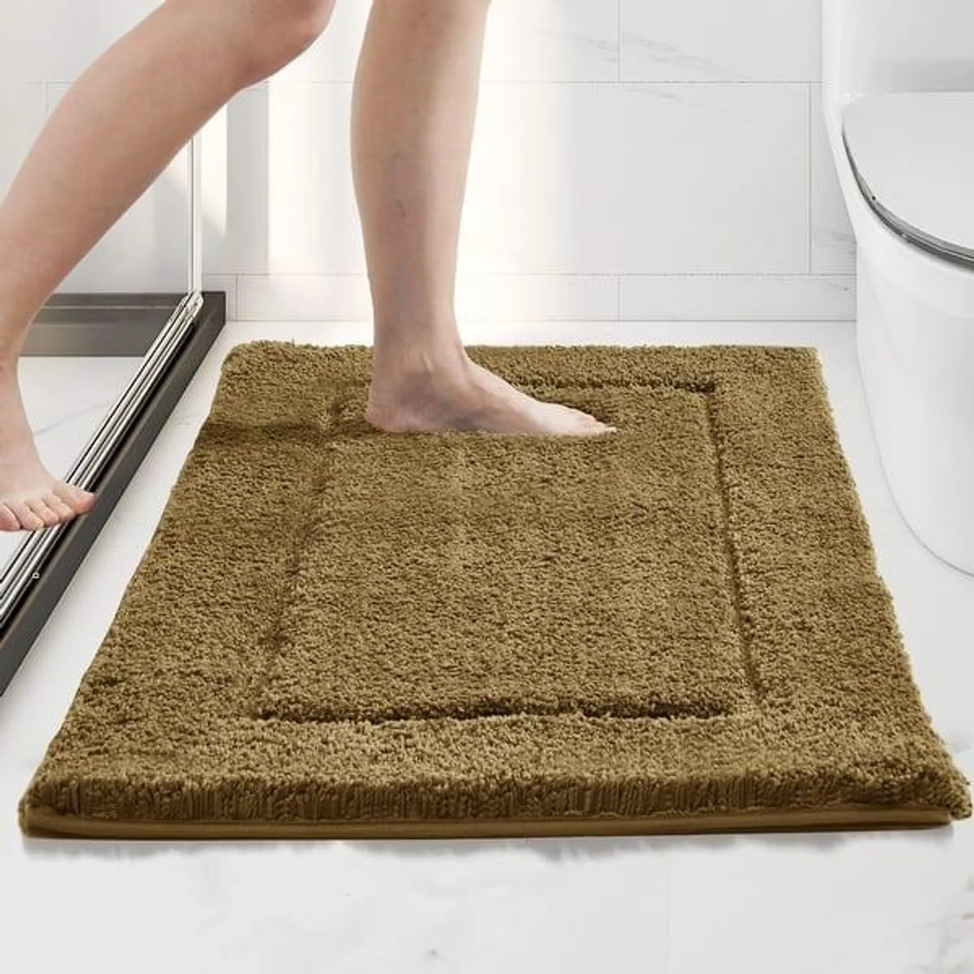 Deconovo Bathroom Rugs, Non Slip Absorbent Shower Bathroom Mat (1 PC)