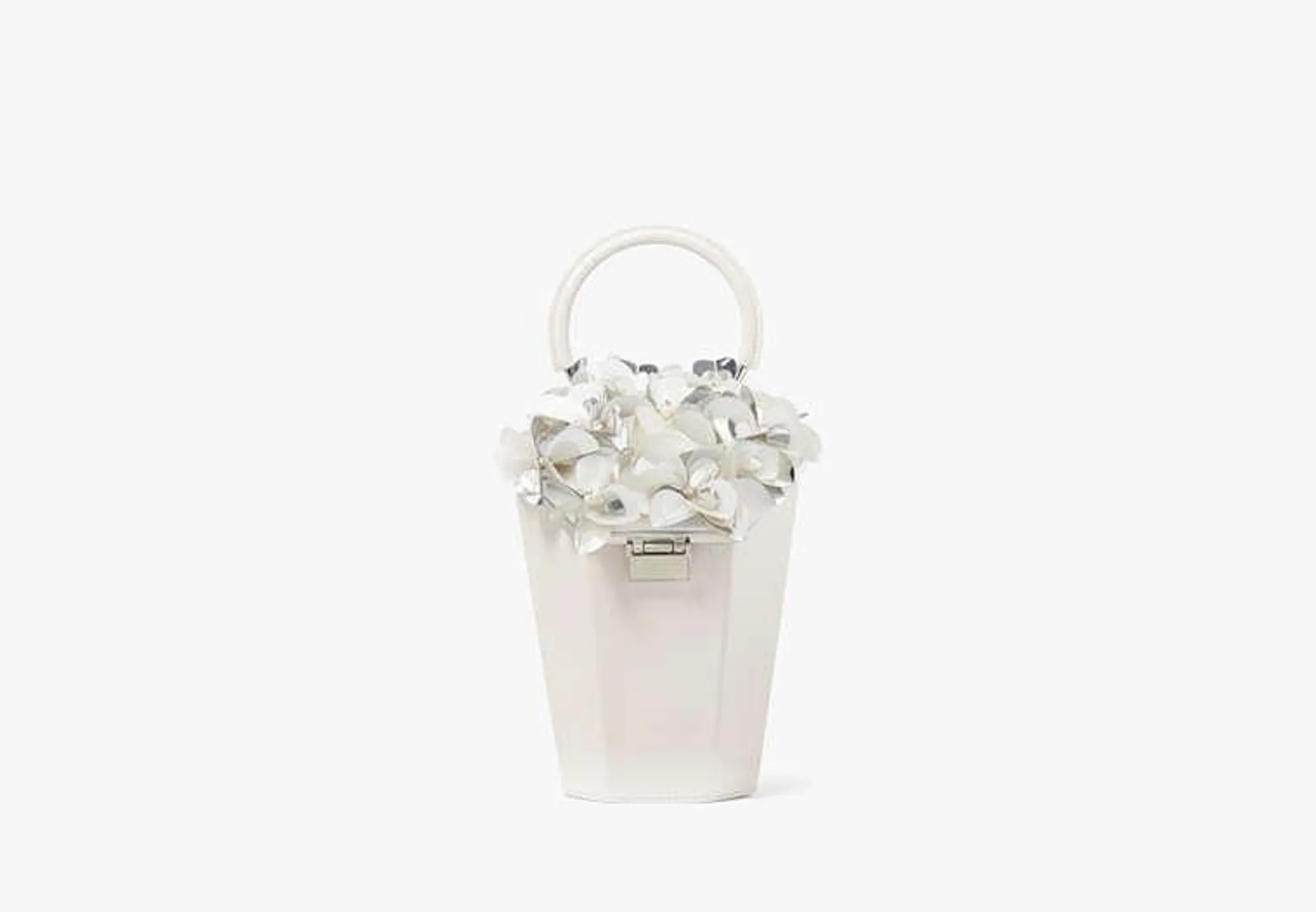 In Bloom Bouquet Embellished 3d Vase Top-handle