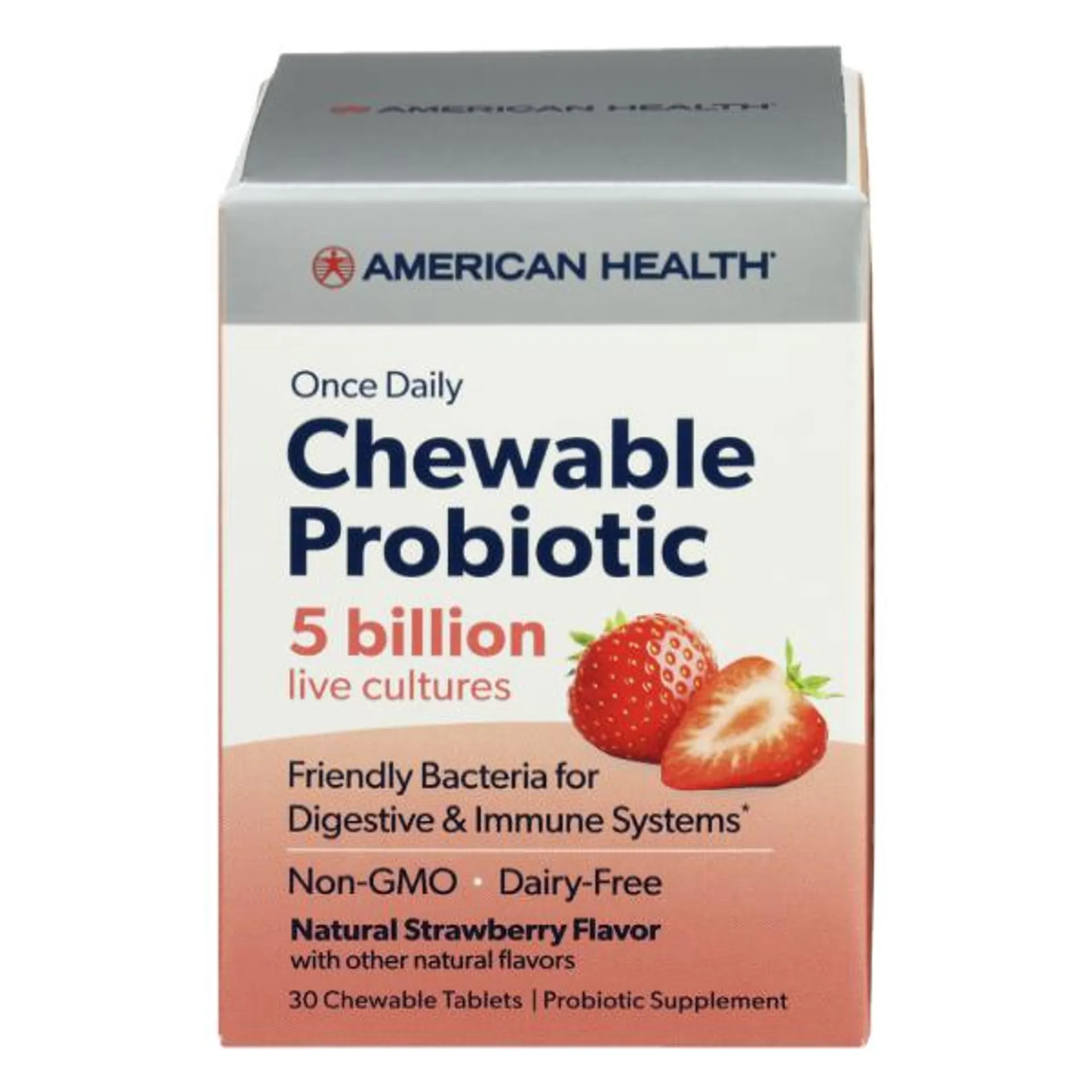American Health Strawberry Flavored Chewable Probiotics - 30 Each