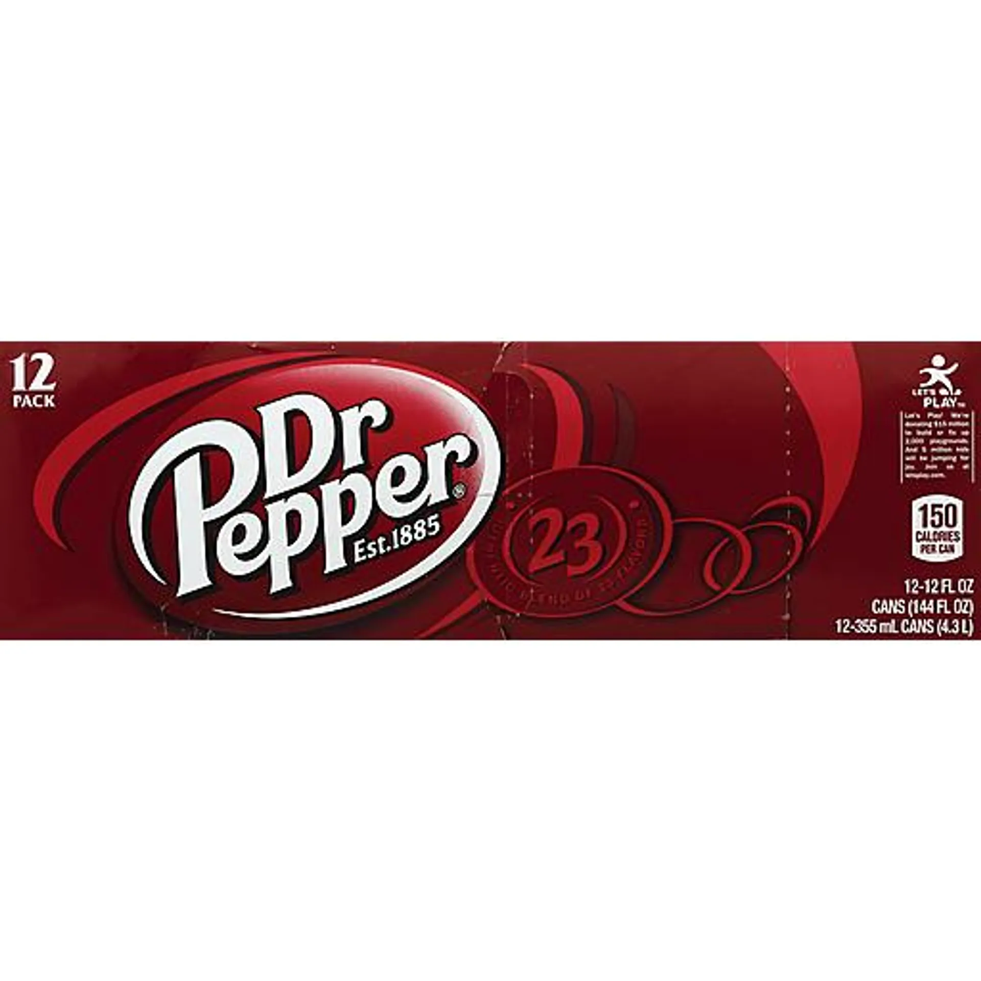 Dr Pepper Soda 12 fl oz can 12 pack