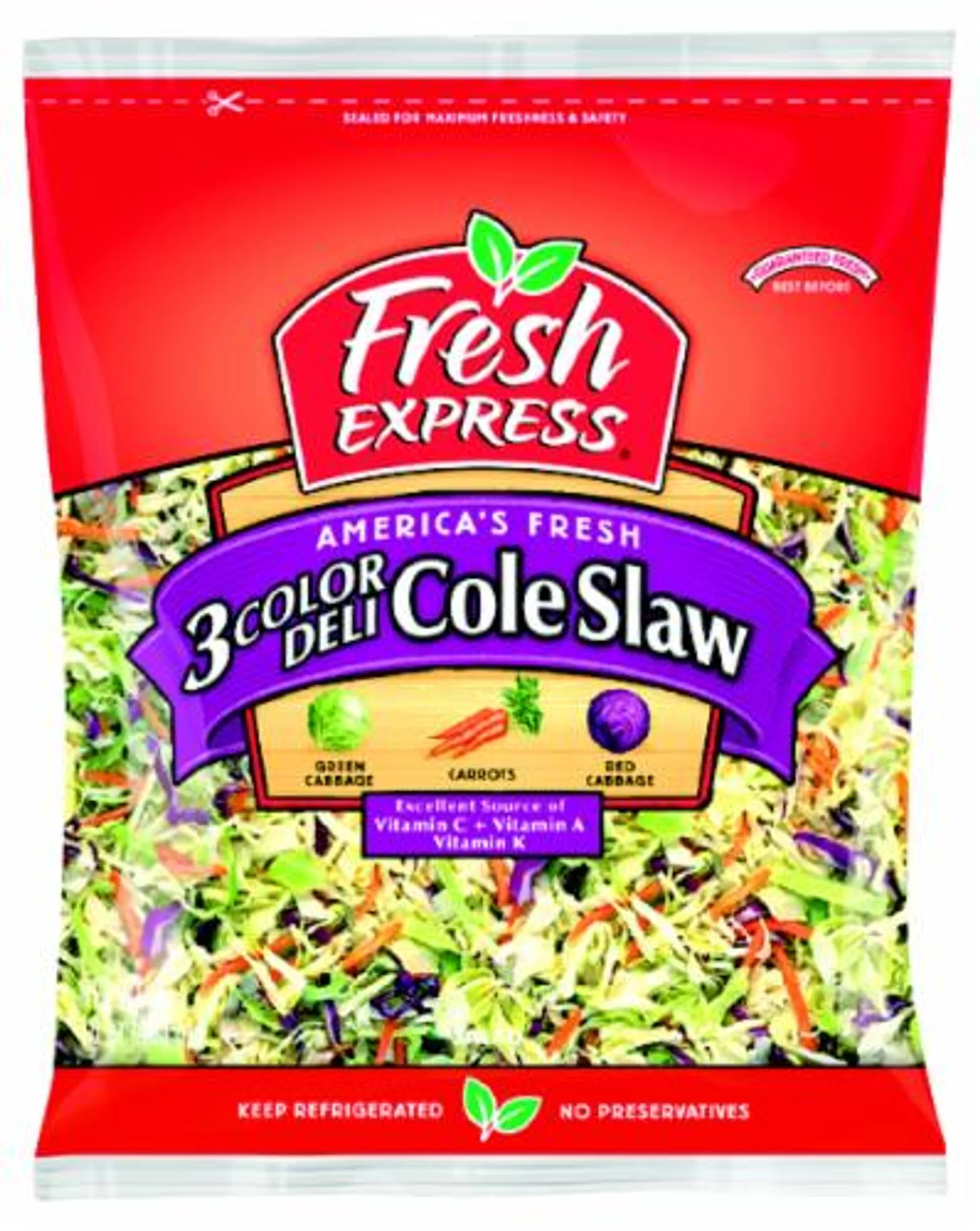 Fresh Express 3-Color Deli Cole Slaw Mix